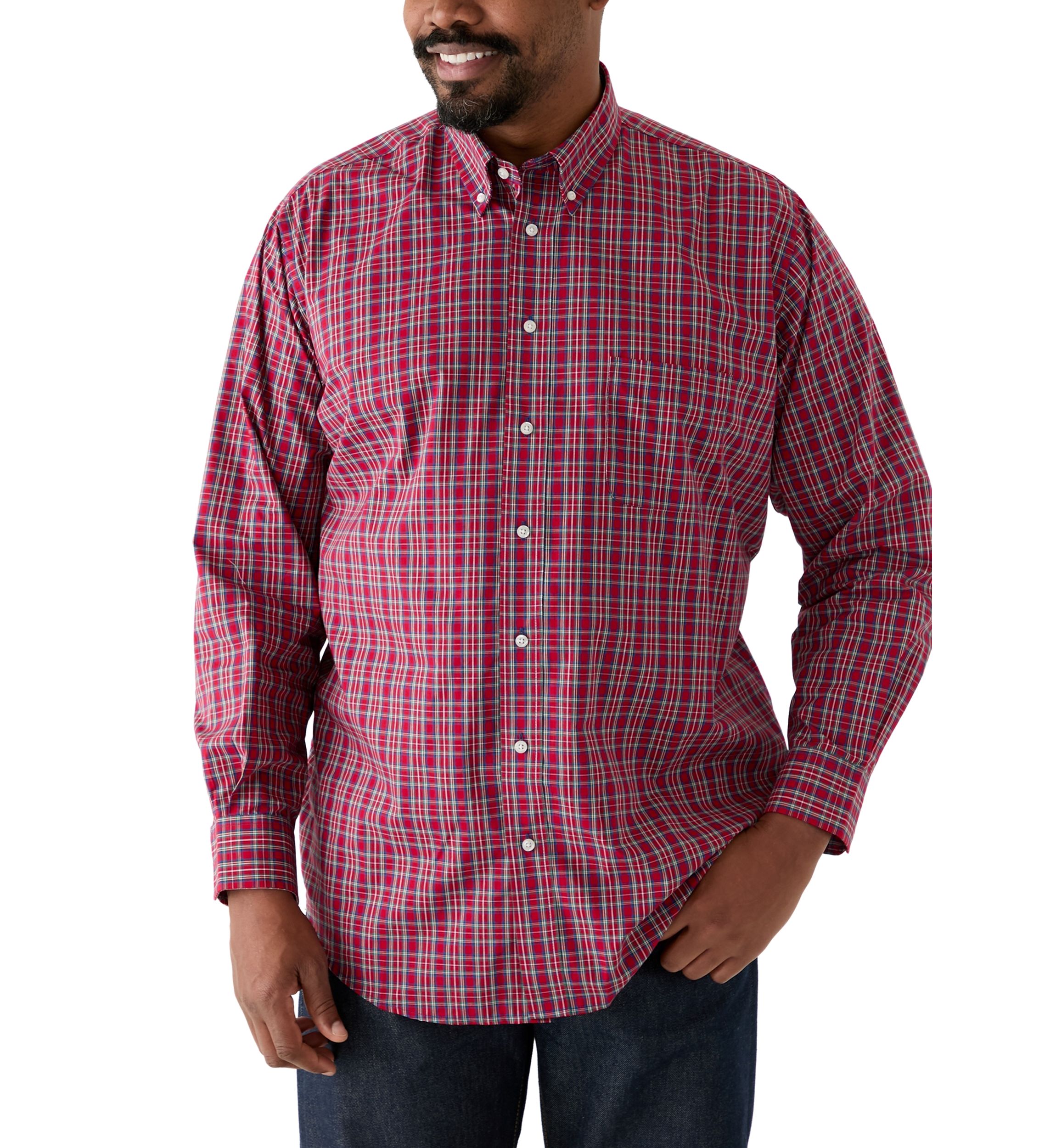 Big & Tall Fashion Stretch Button Down Shirt