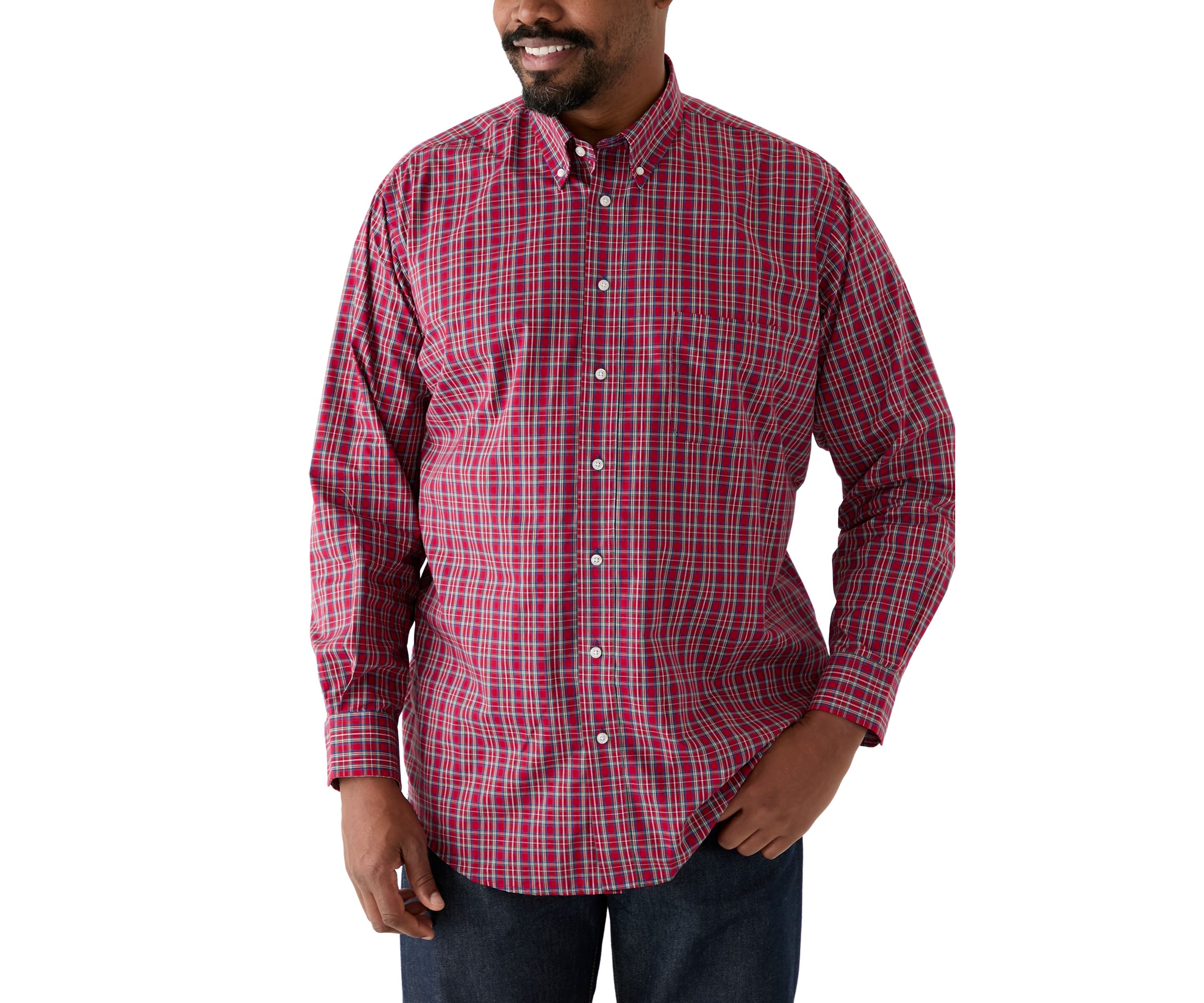 Big & Tall Fashion Stretch Button Down Shirt