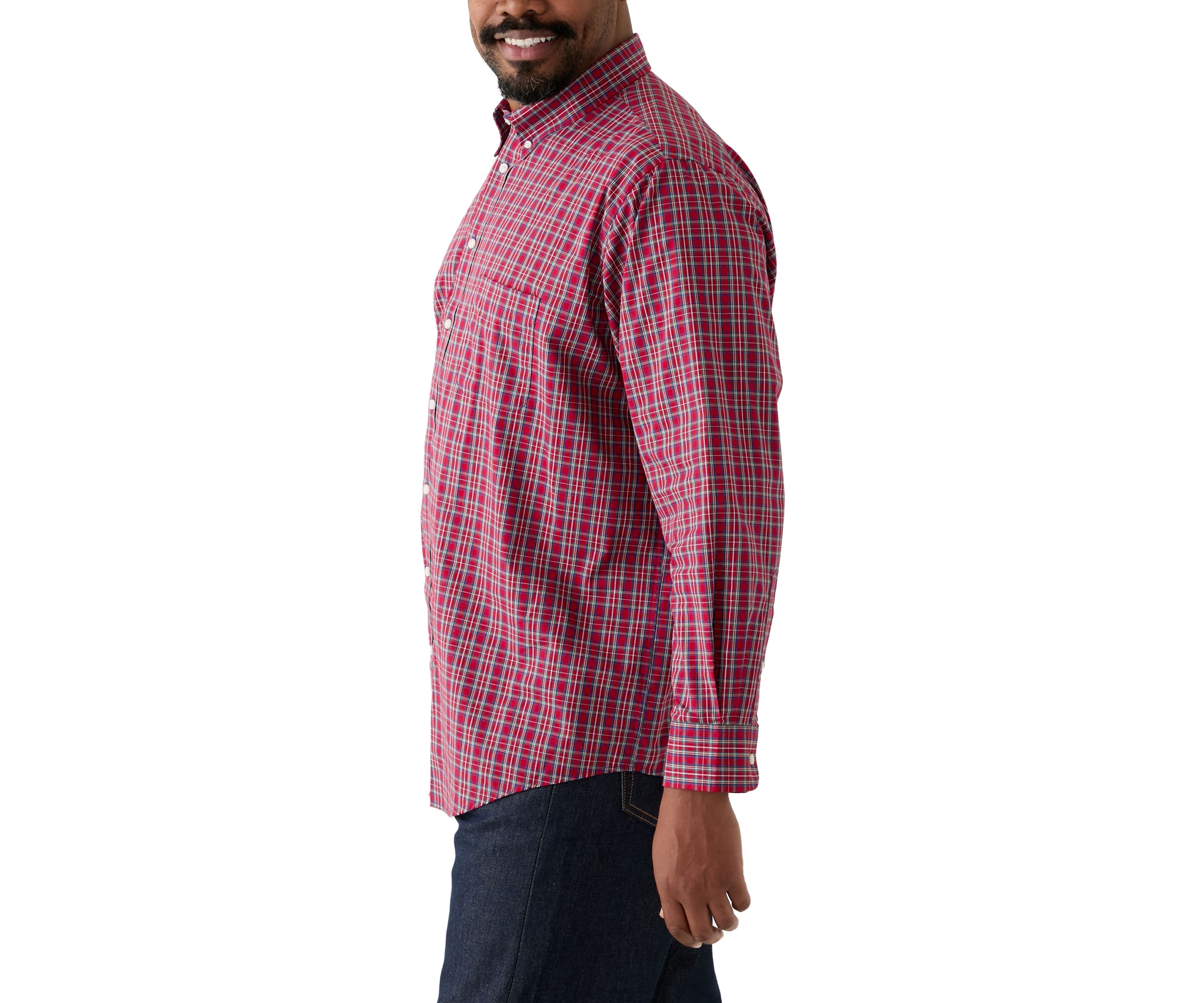 Big & Tall Fashion Stretch Button Down Shirt