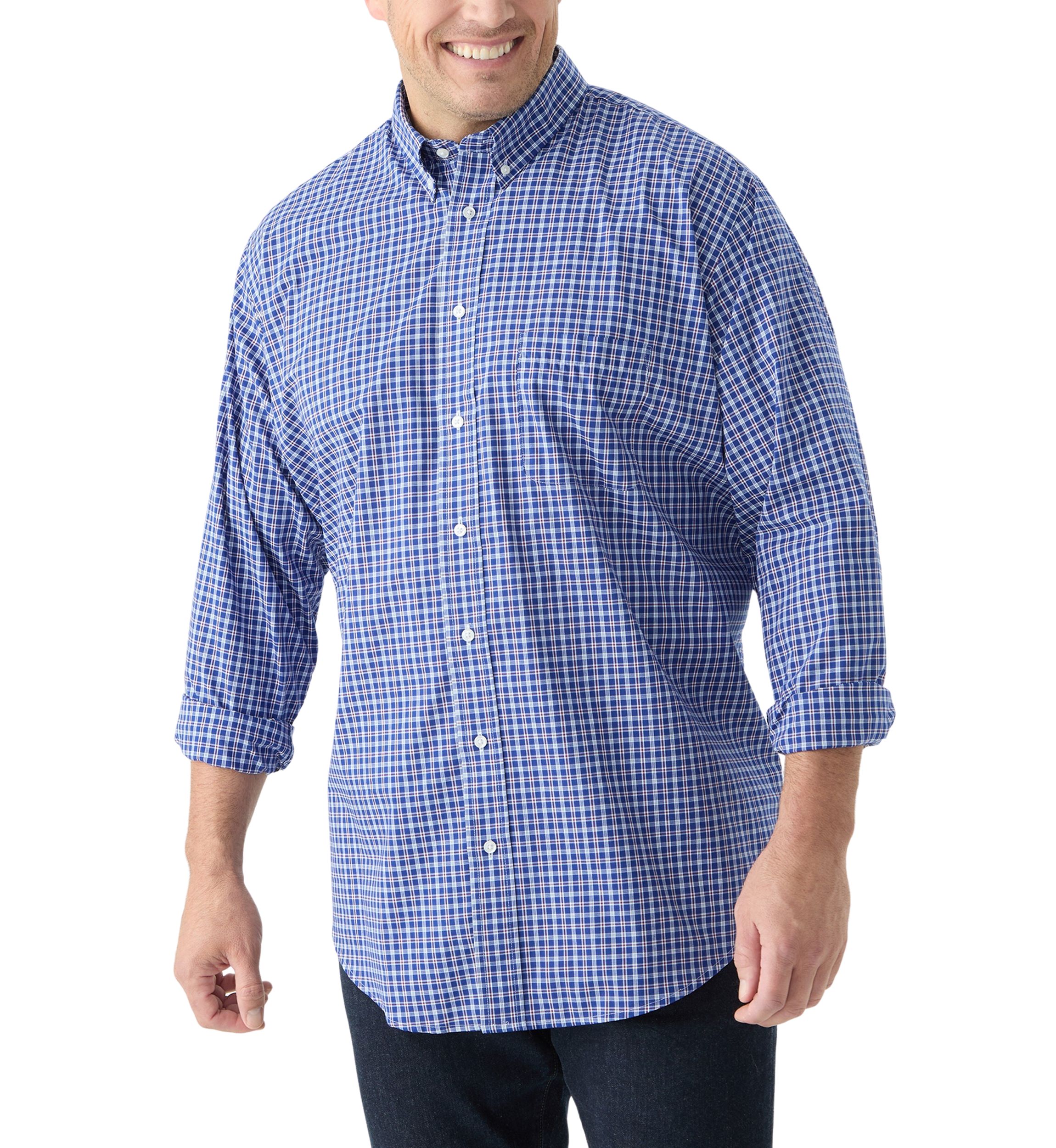 Big & Tall Fashion Stretch Regular Fit Button Down Shirt
