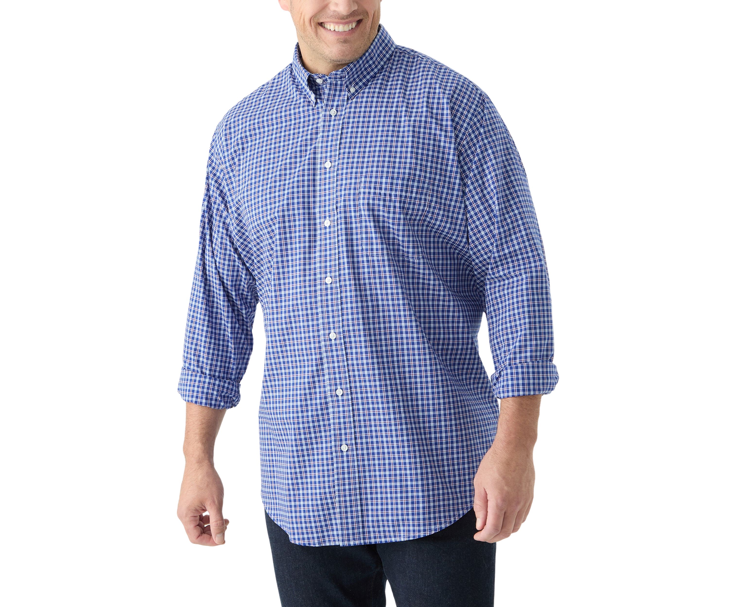 Big & Tall Fashion Stretch Regular Fit Button Down Shirt
