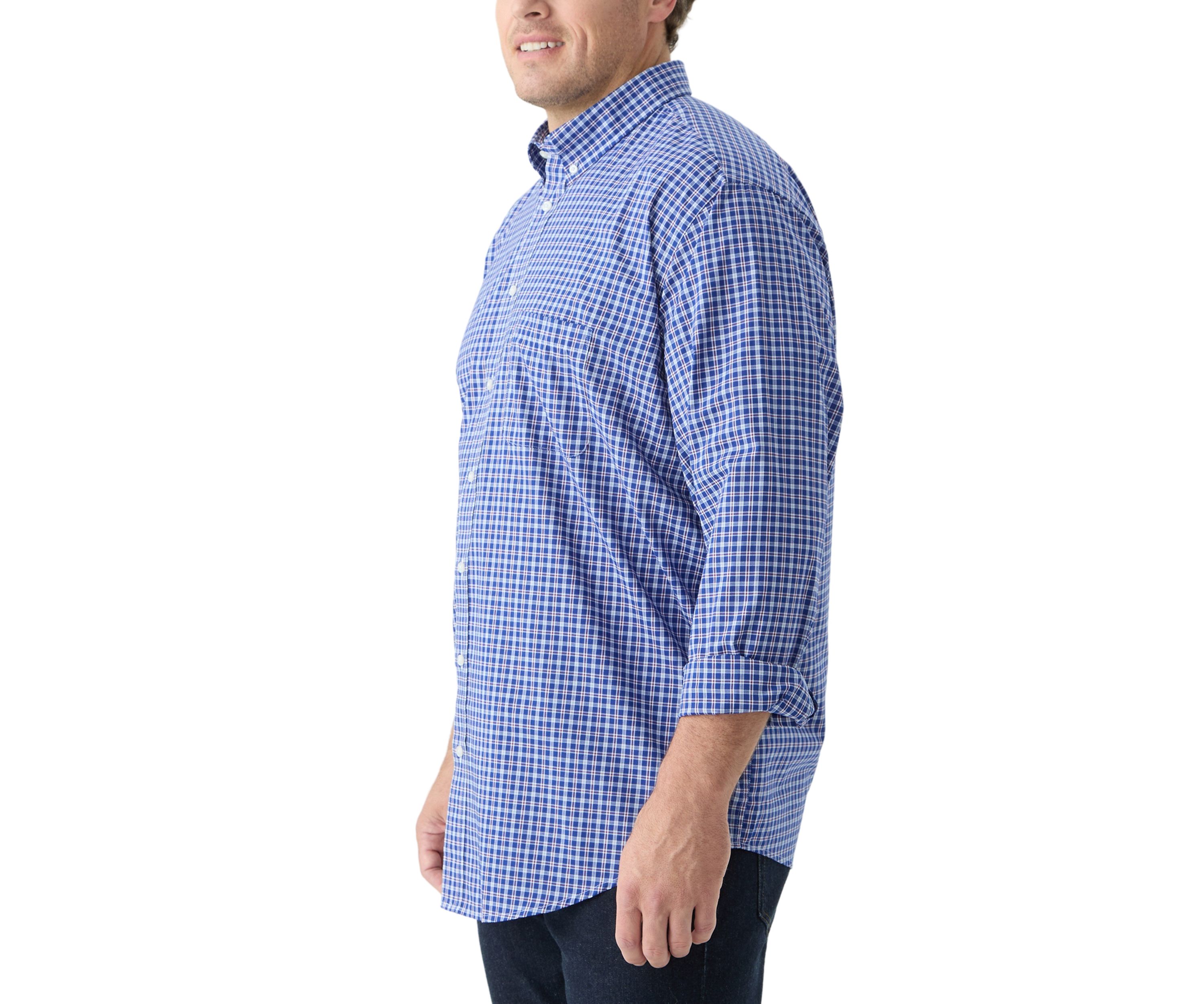 Big & Tall Fashion Stretch Regular Fit Button Down Shirt