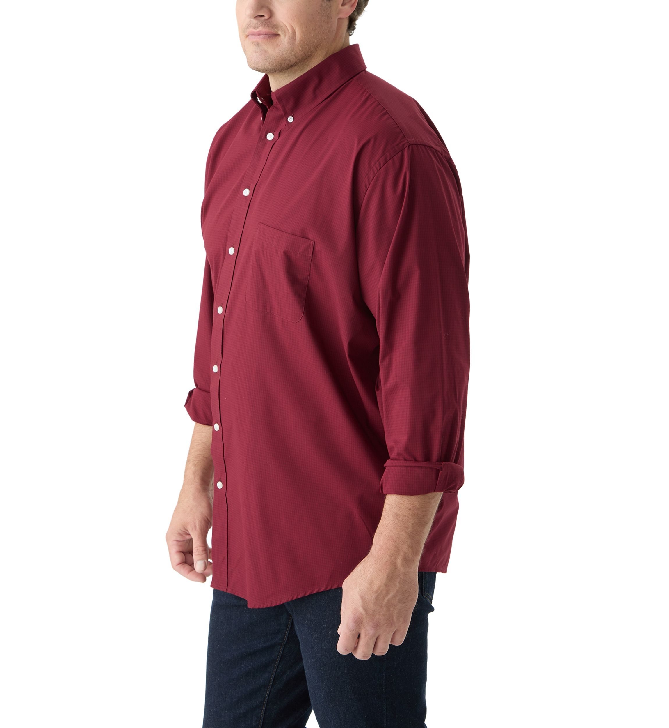Big & Tall Fashion Stretch Regular Fit Button Down Shirt