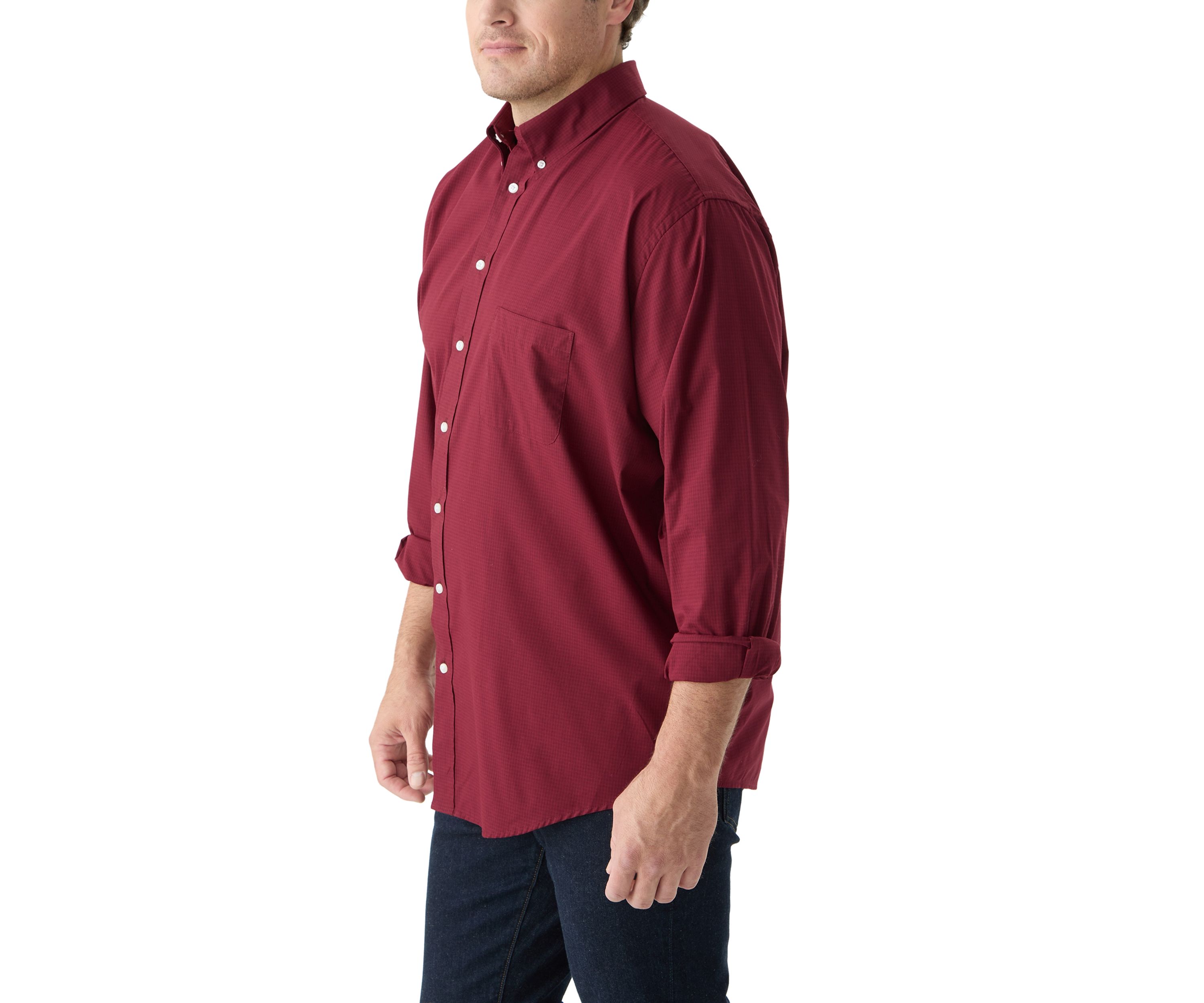 Big & Tall Fashion Stretch Regular Fit Button Down Shirt
