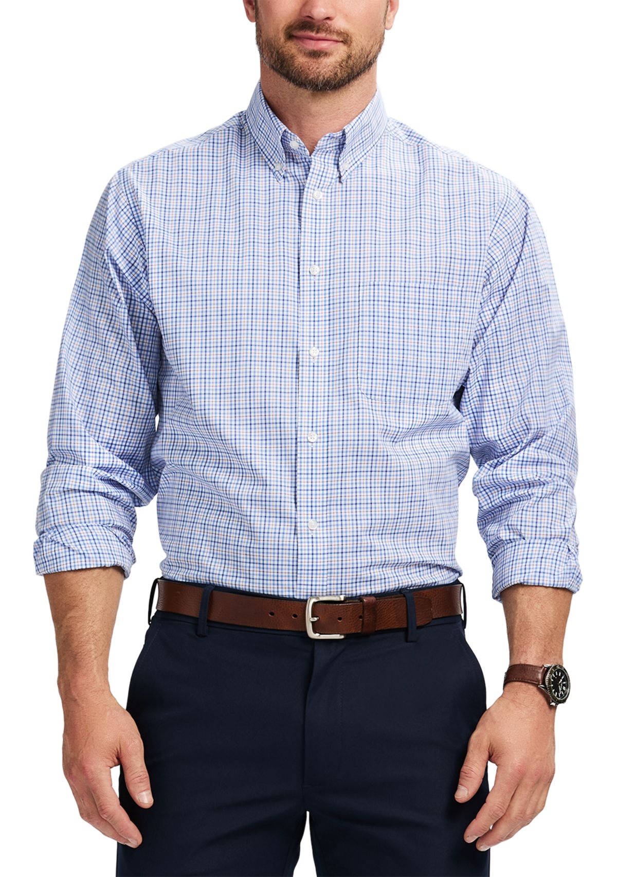 Fashion Stretch Regular Fit Button Down​ Shirt 