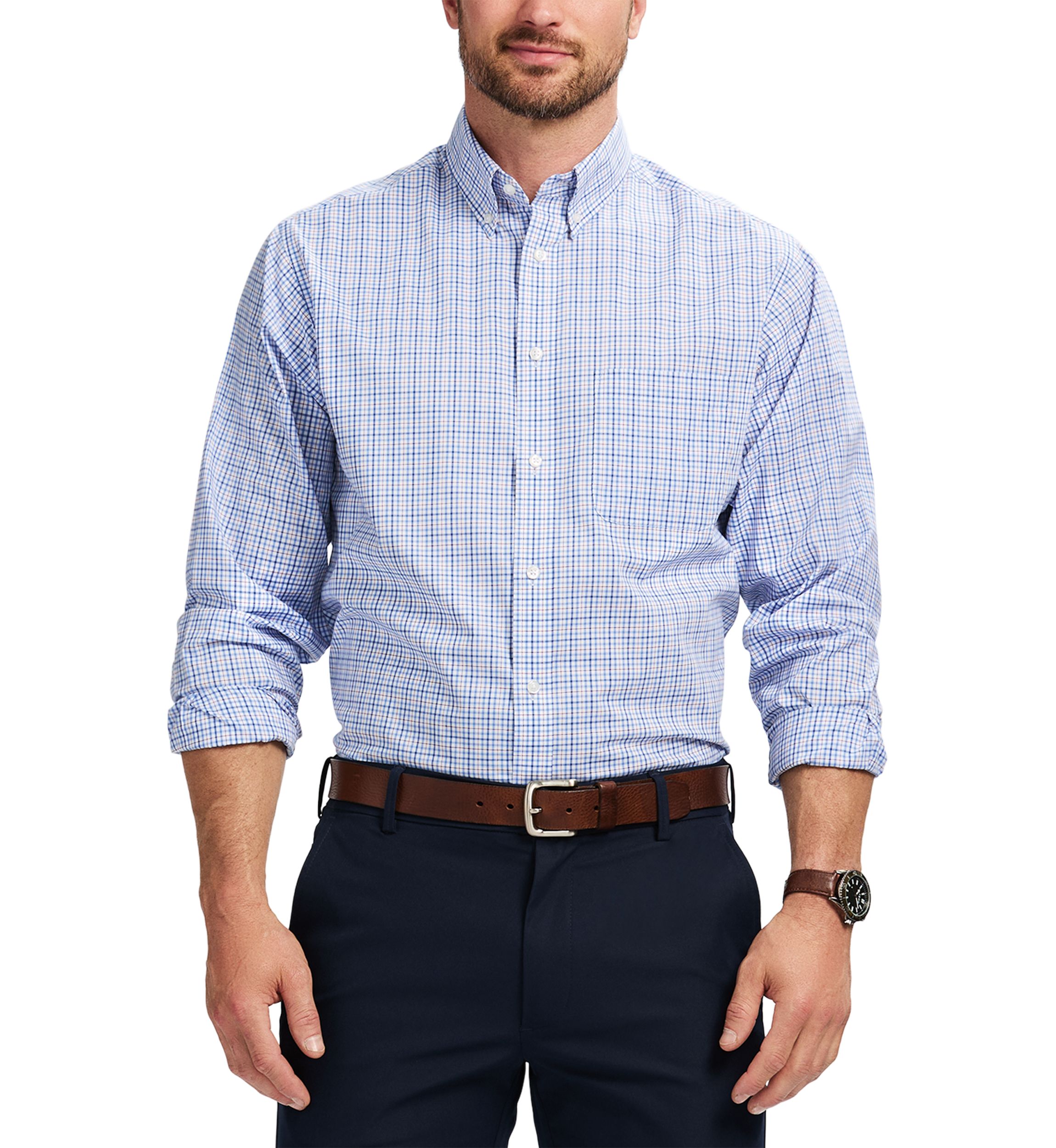 Fashion Stretch Regular Fit Button Down​ Shirt 