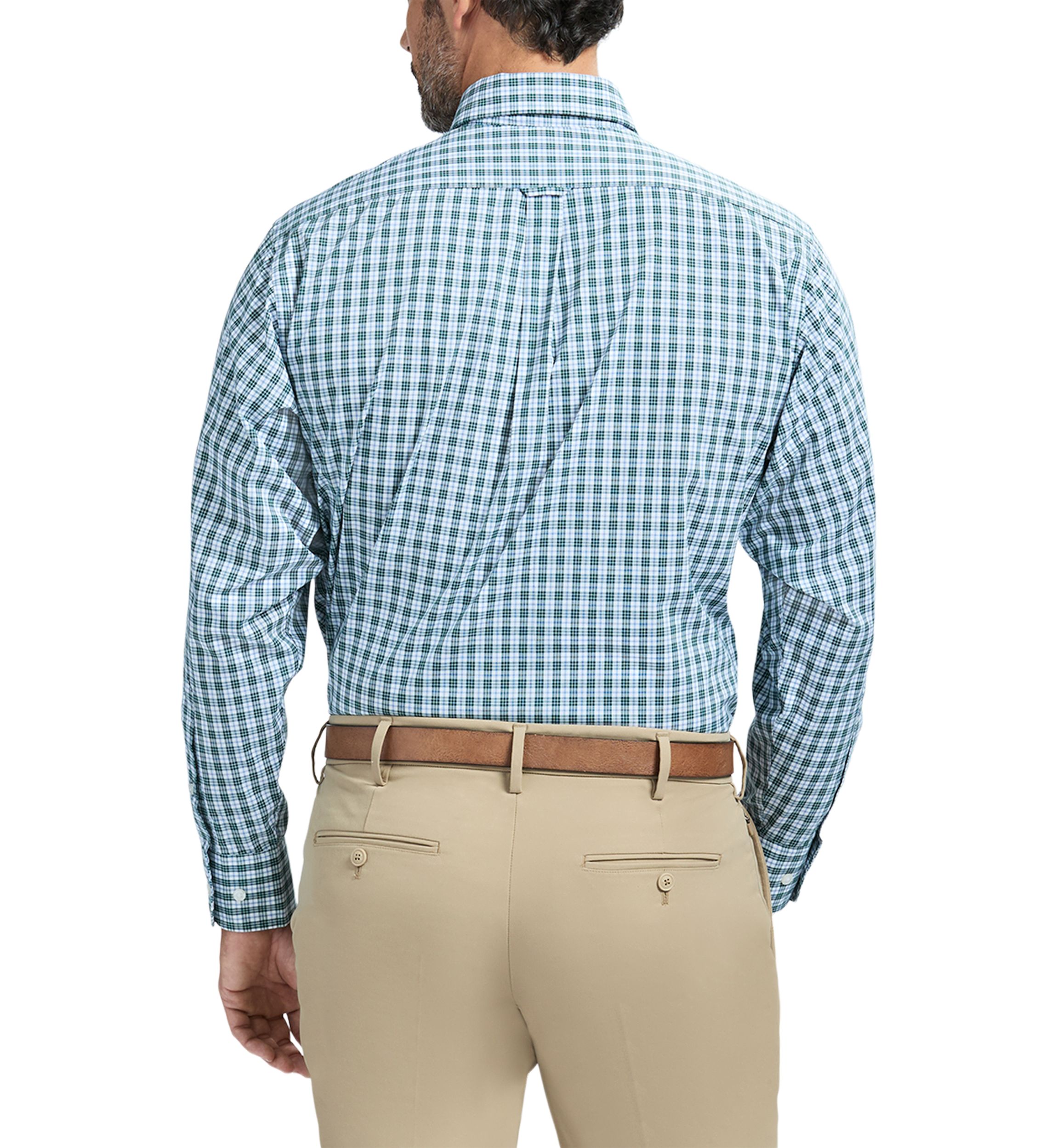 Mens Allover Stretch Regular Fit Button Down Shirt