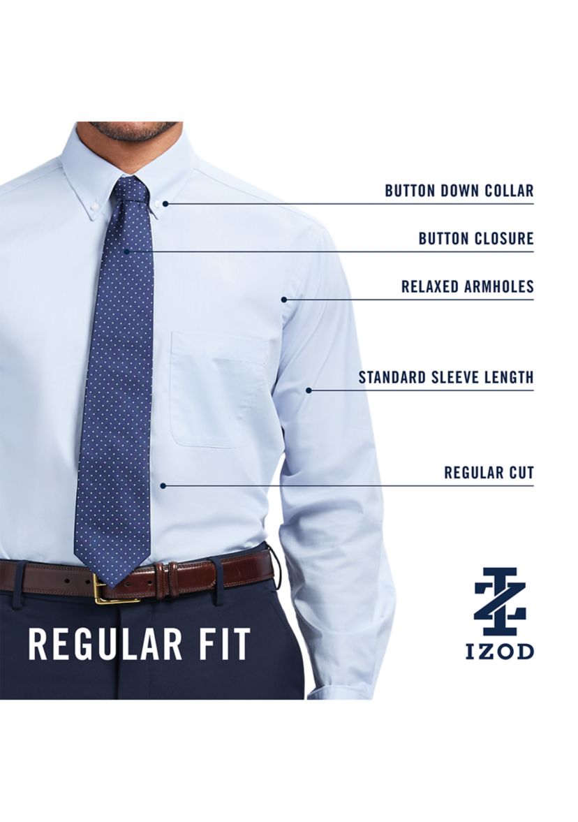 Mens Allover Stretch Regular Fit Button Down Shirt