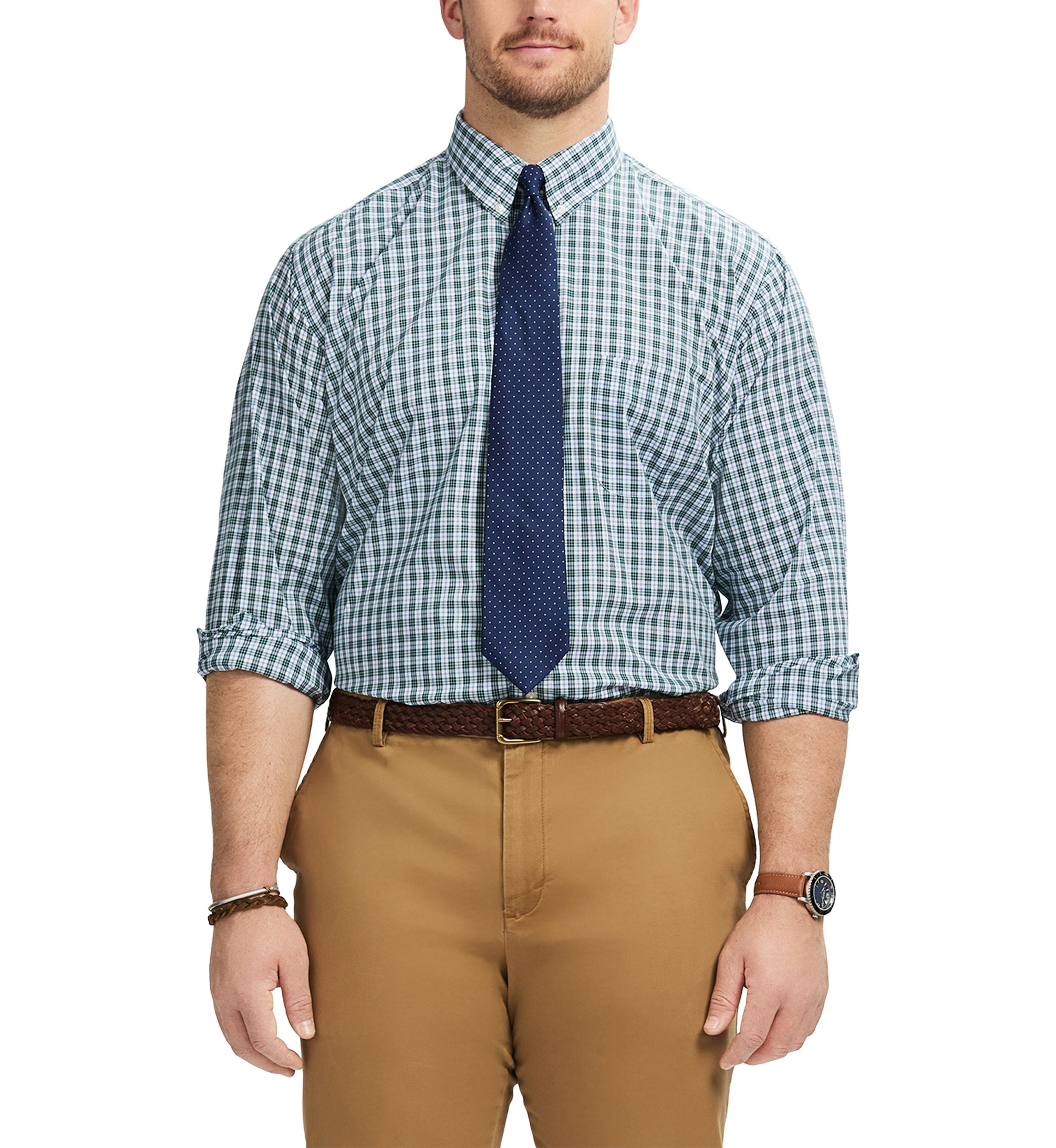 Big & Tall Fashion Stretch Regular Fit Button Down​ Shirt 