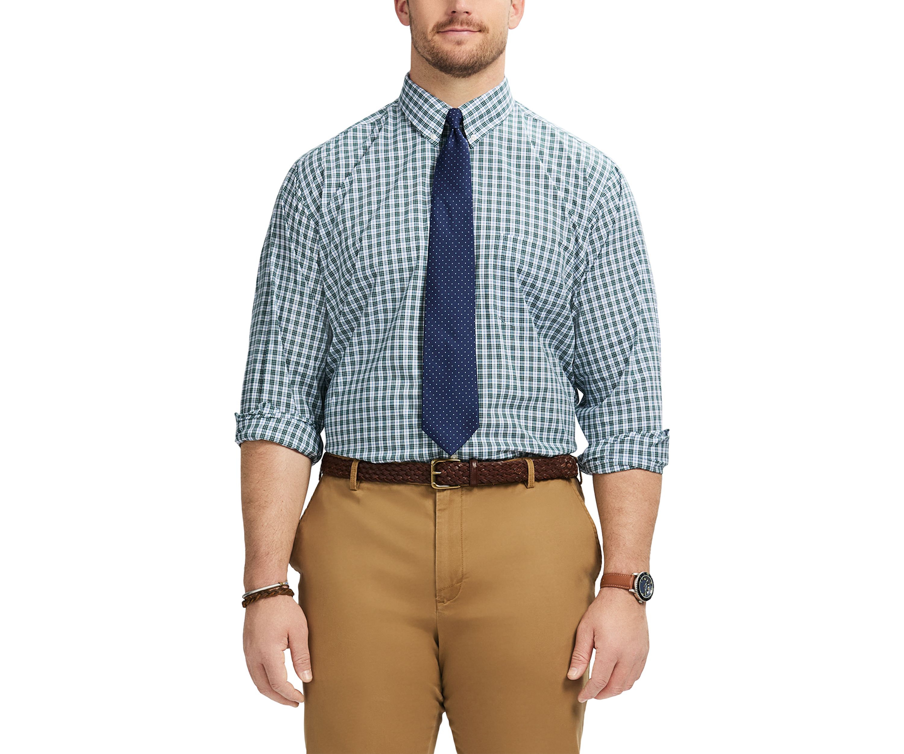 Big & Tall Fashion Stretch Regular Fit Button Down​ Shirt 