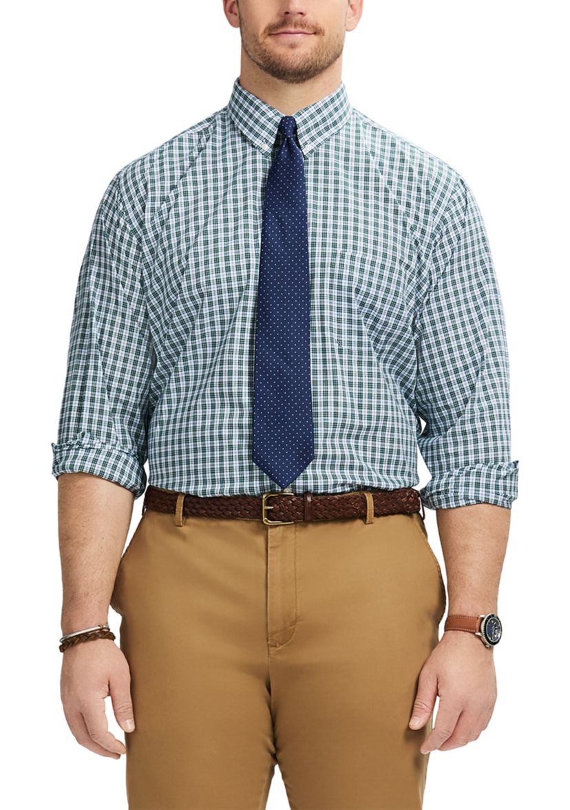 Big & Tall Fashion Stretch Regular Fit Button Down​ Shirt 