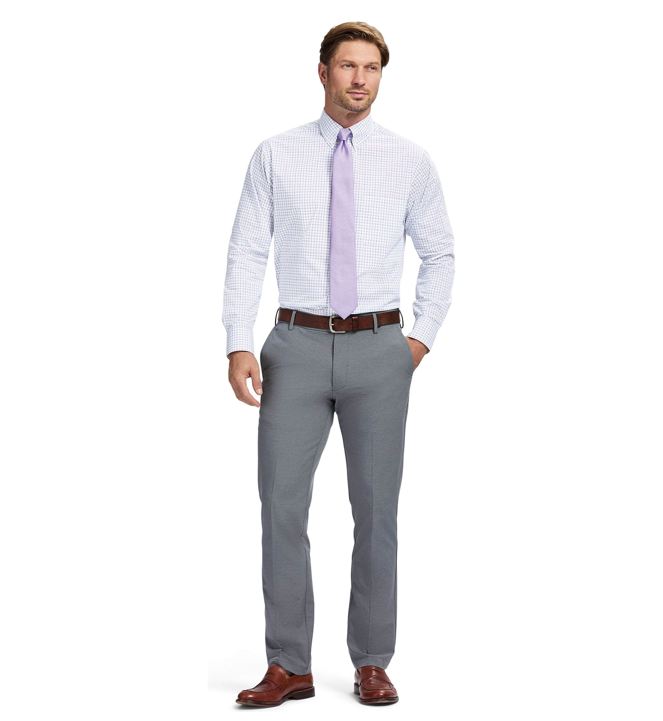 Fashion Stretch Regular Fit Button Down