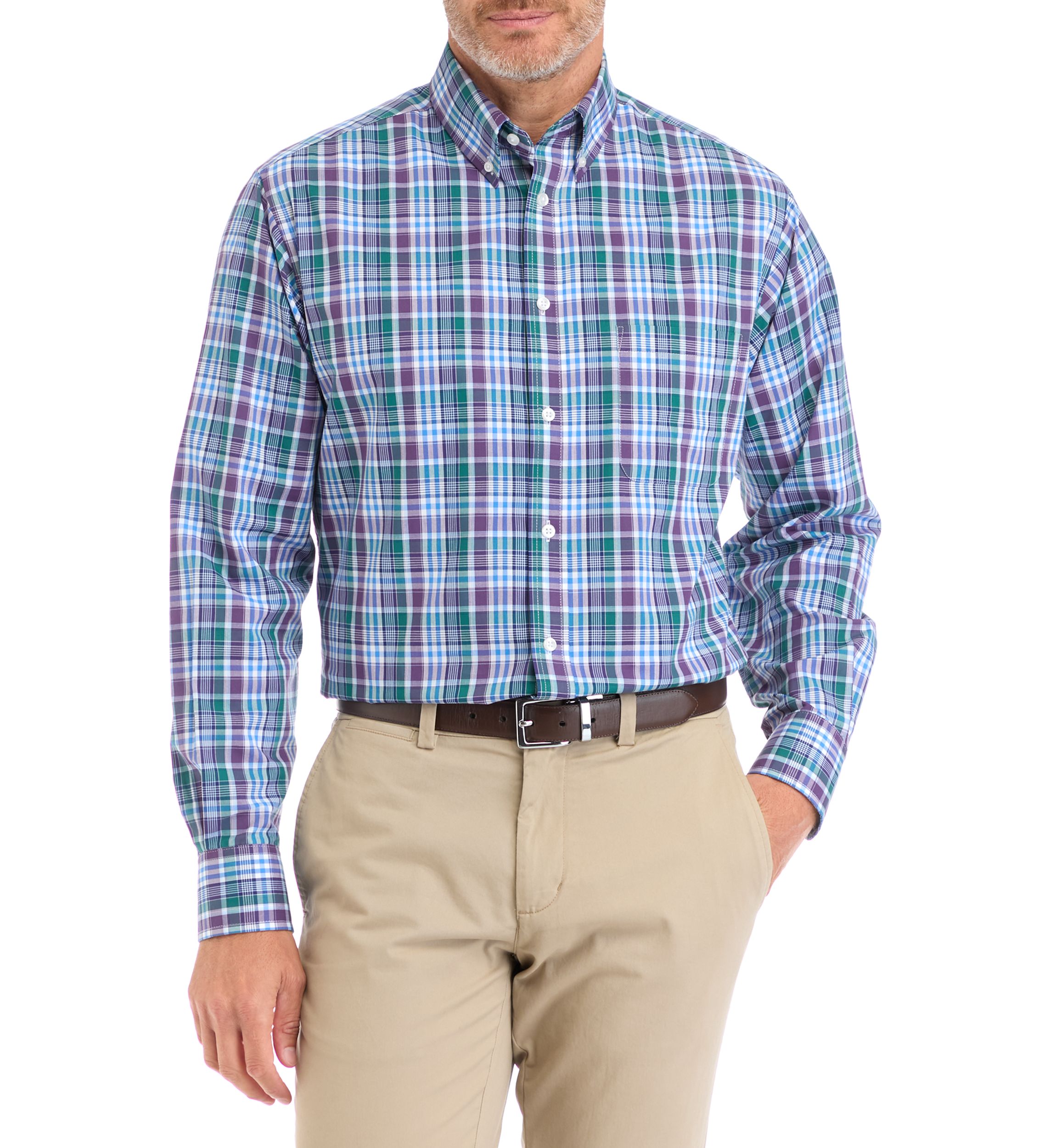 Fashion Stretch Regular Fit Button Down Shirt