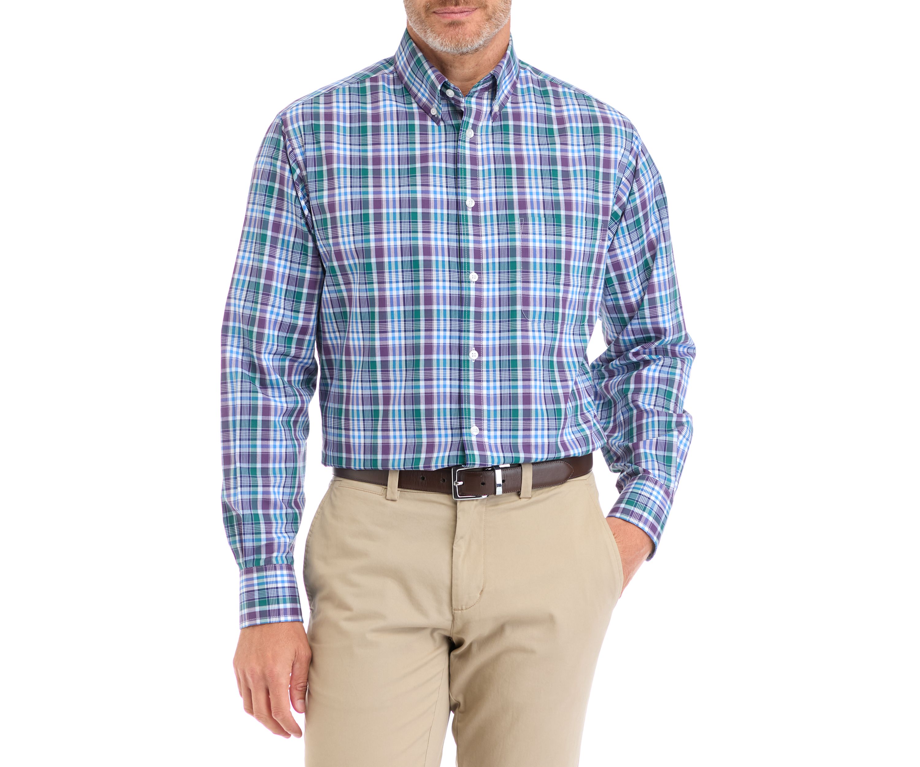 Fashion Stretch Regular Fit Button Down Shirt