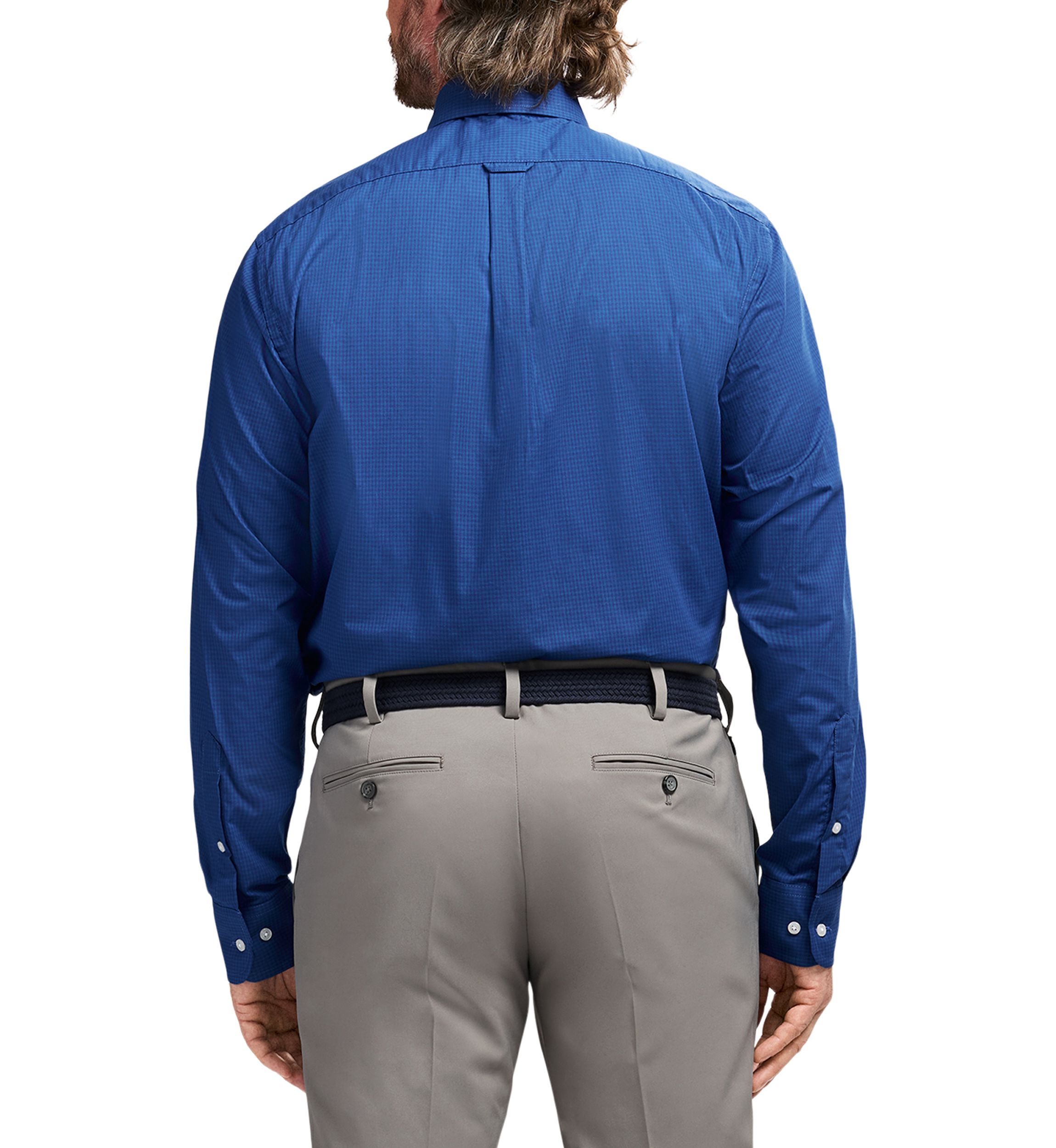 Long Sleeve All Over Stretch Regfular Fit Button Down Shirt