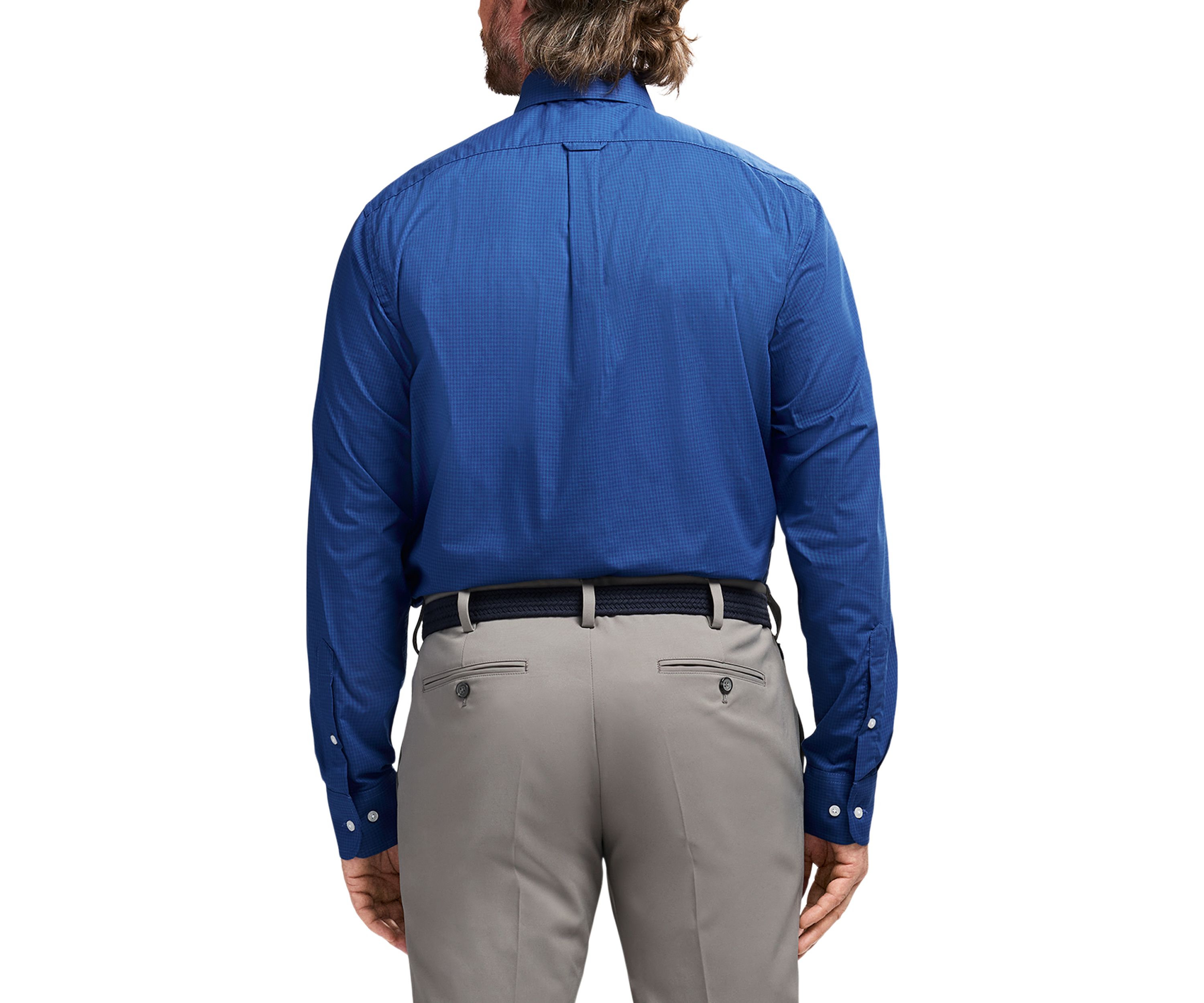Long Sleeve All Over Stretch Regfular Fit Button Down Shirt