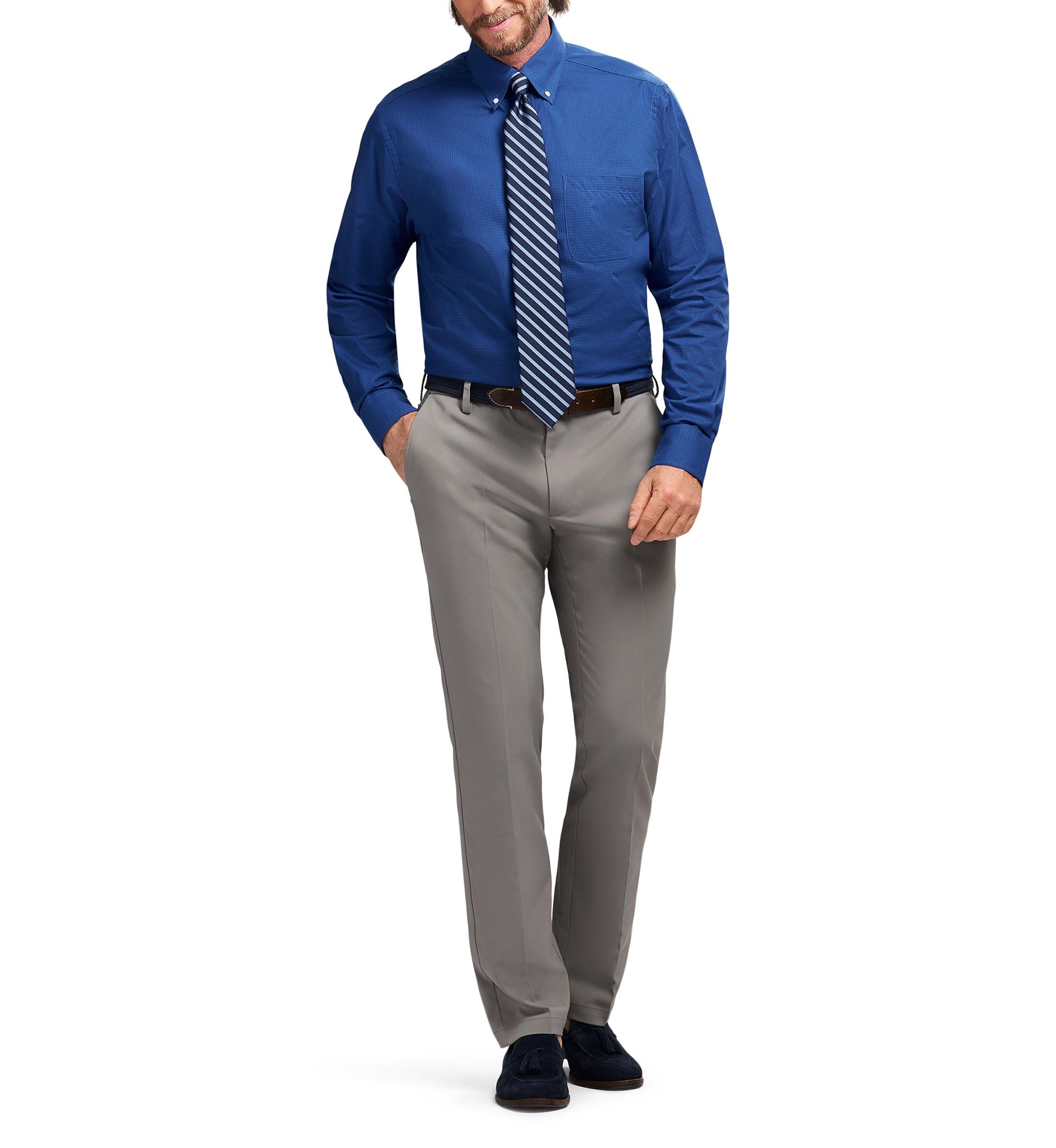 Long Sleeve All Over Stretch Regfular Fit Button Down Shirt
