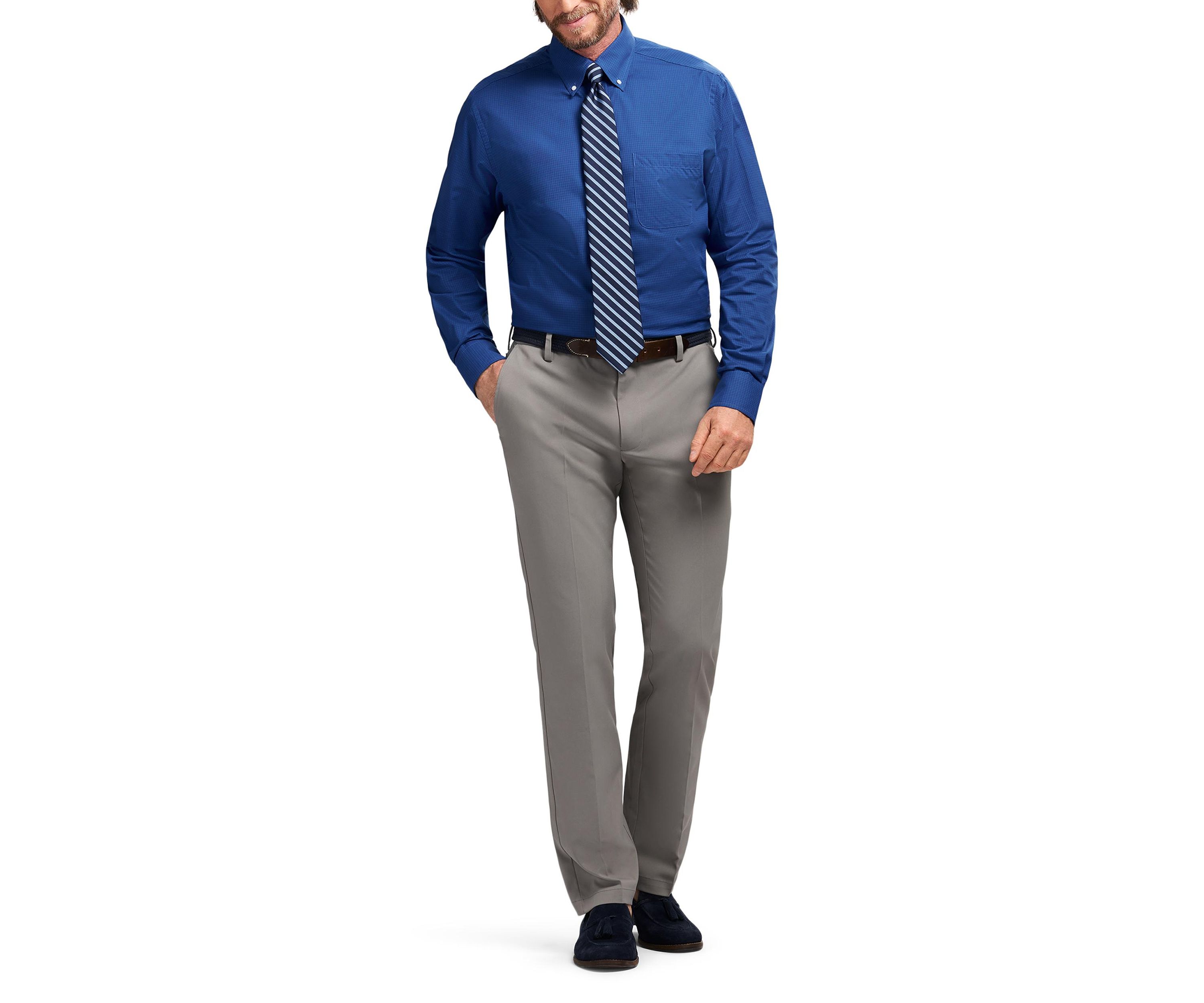 Long Sleeve All Over Stretch Regfular Fit Button Down Shirt
