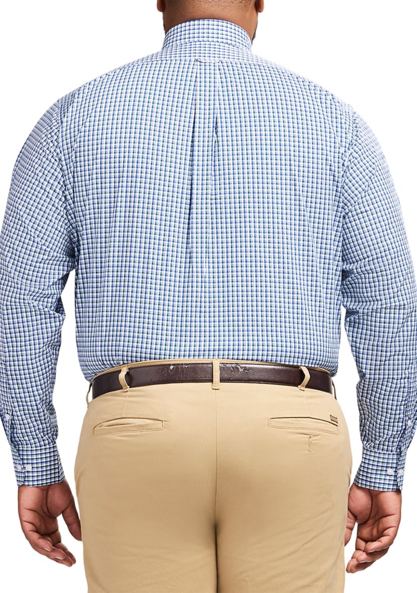 Big & Tall Long Sleeve Plaid Dress Shirt