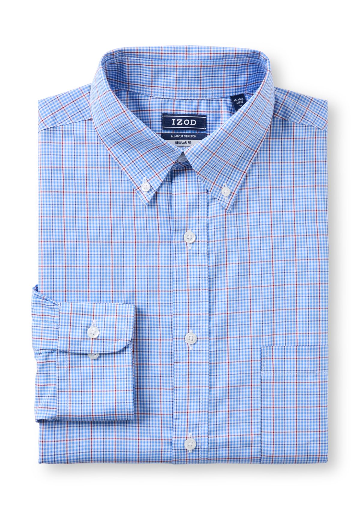 Long Sleeve All Over Stretch Regular Fit Button Down Shirt