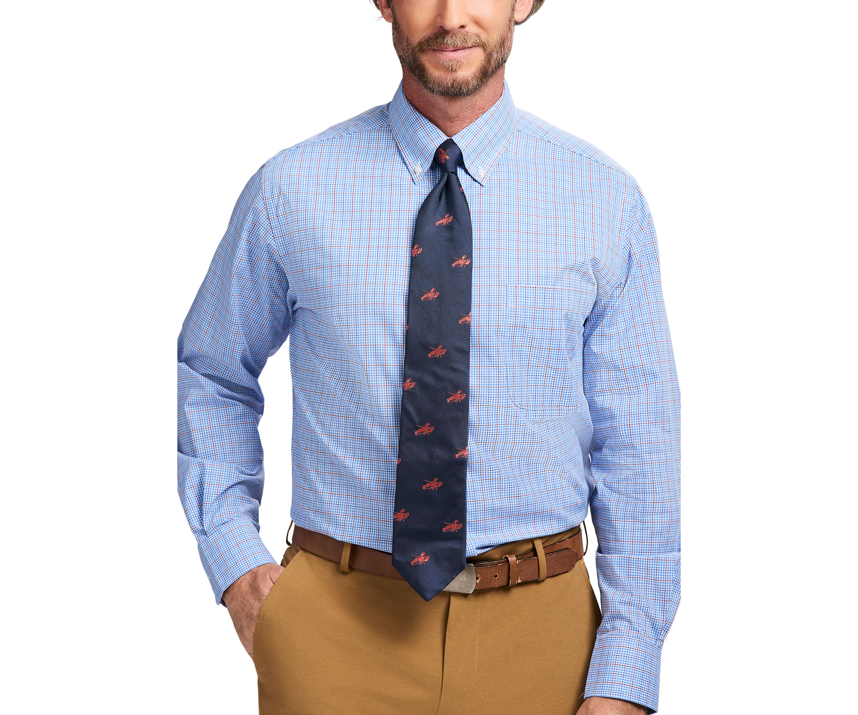 Long Sleeve All Over Stretch Regular Fit Button Down Shirt