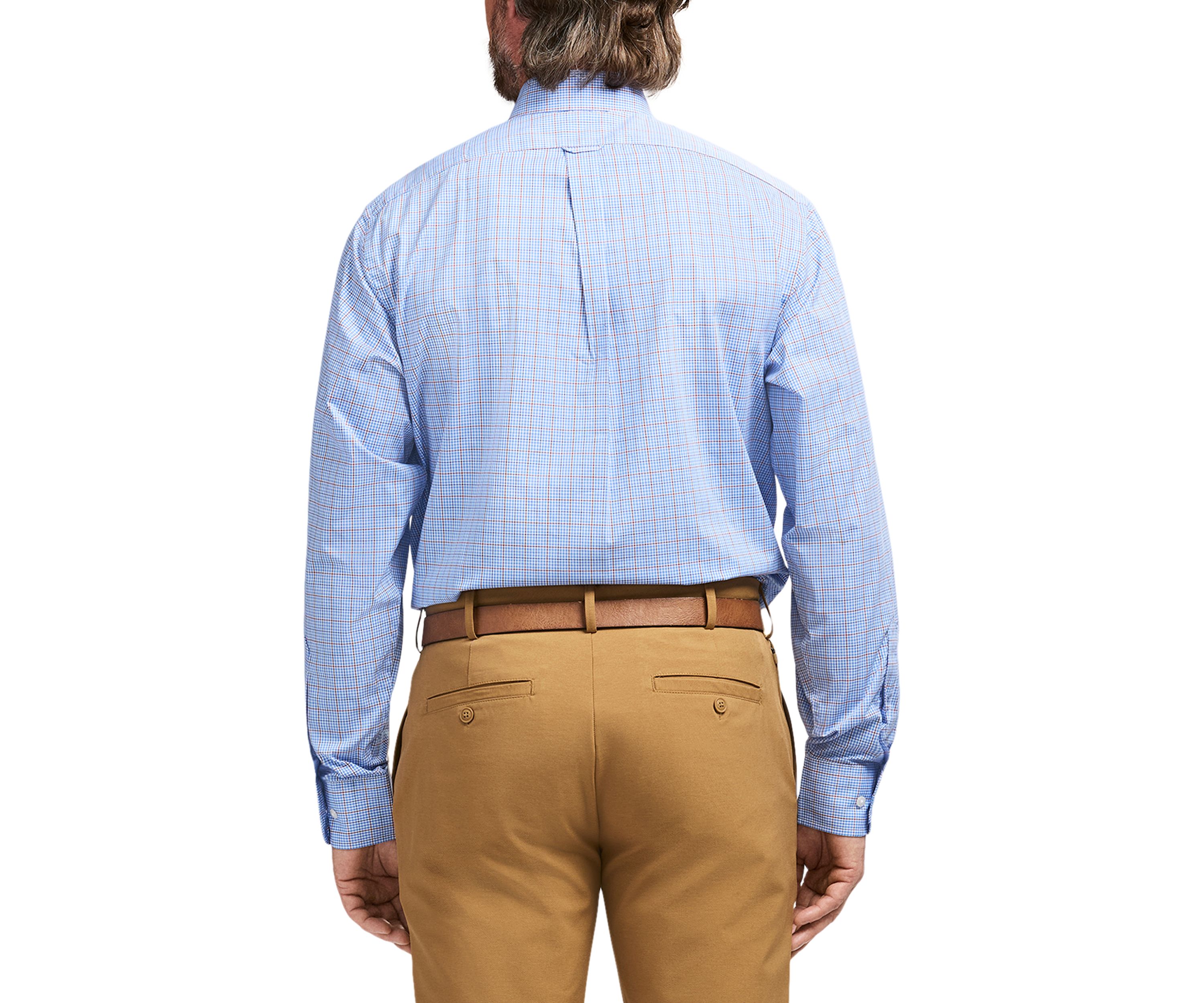 Long Sleeve All Over Stretch Regular Fit Button Down Shirt