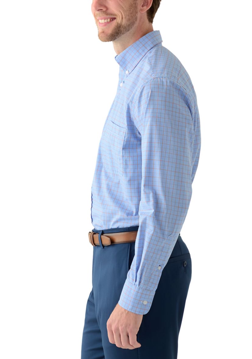 Long Sleeve All Over Stretch Regular Fit Button Down Shirt