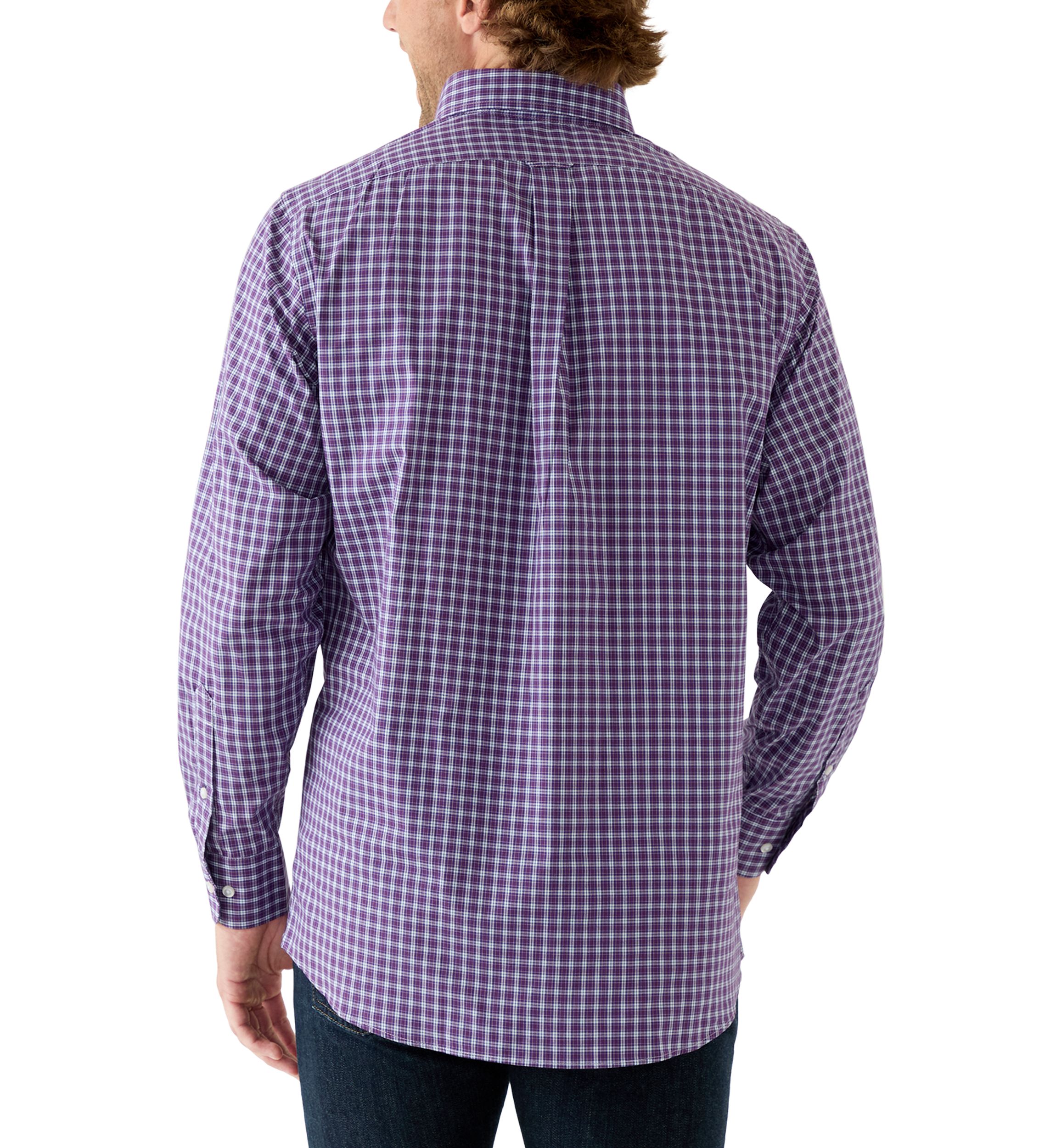 Mens All-Over Stretch Regular Fit Button Down Shirt