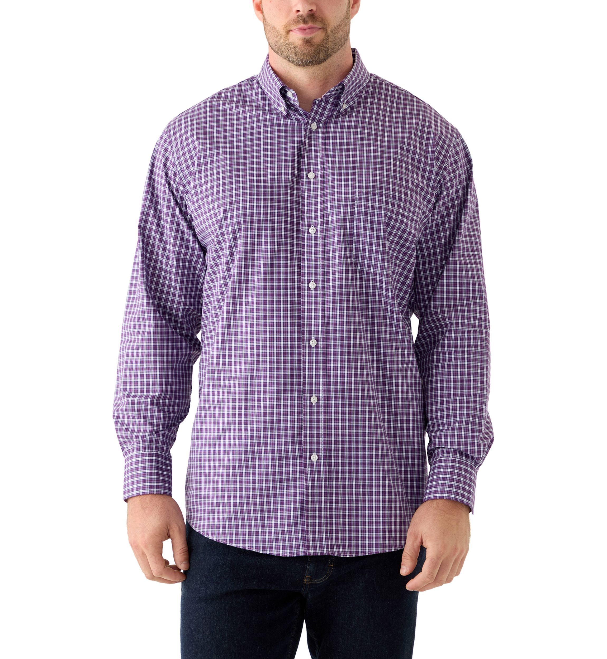 Big & Tall All-Over Stretch Button Down Shirt