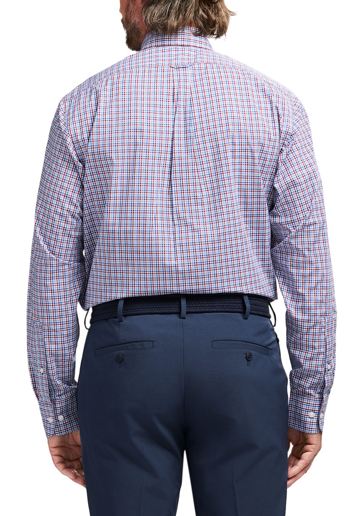 Long Sleeve All Over Stretch Regular Fit Button Down Shirt