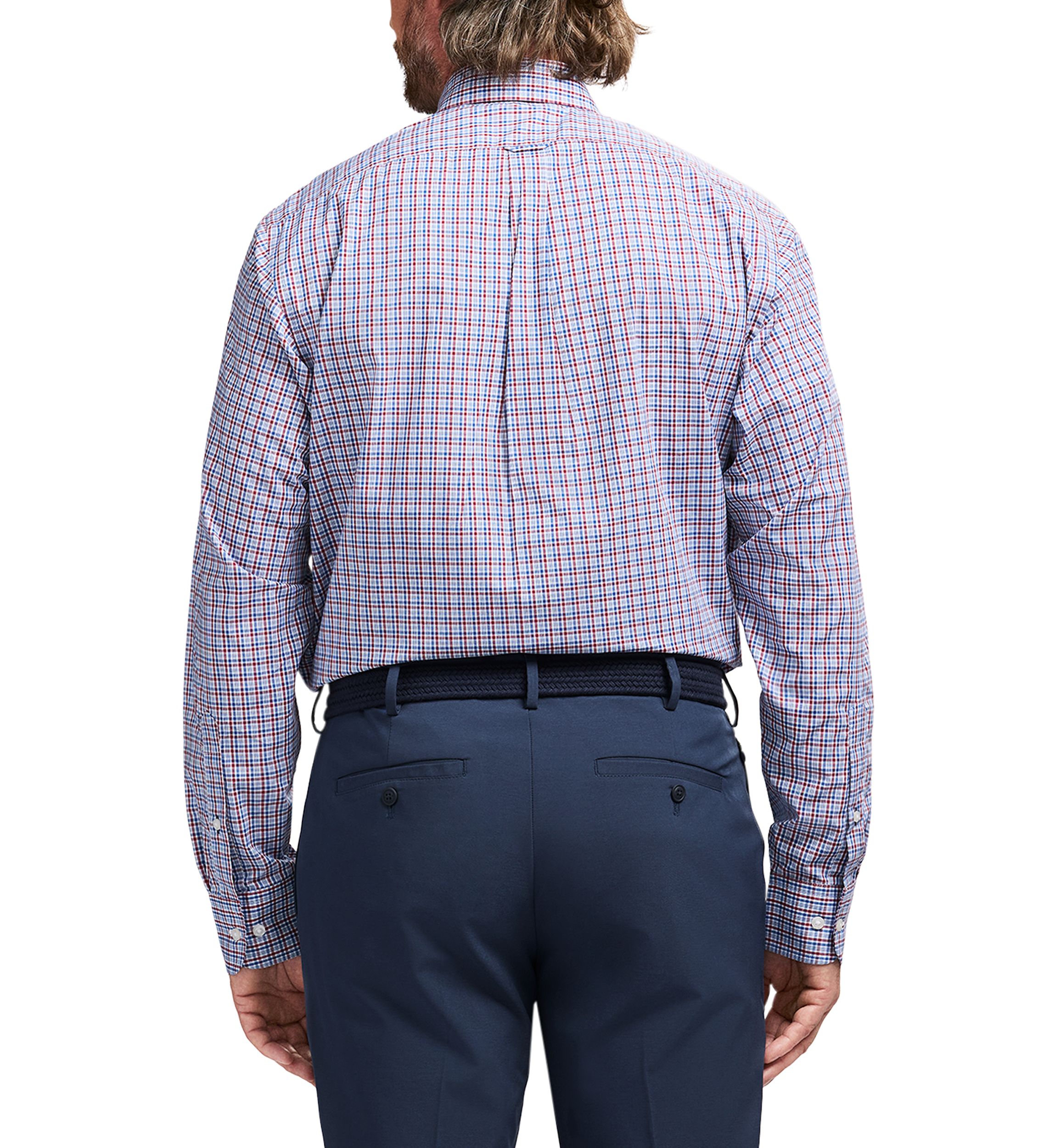 Long Sleeve All Over Stretch Regular Fit Button Down Shirt