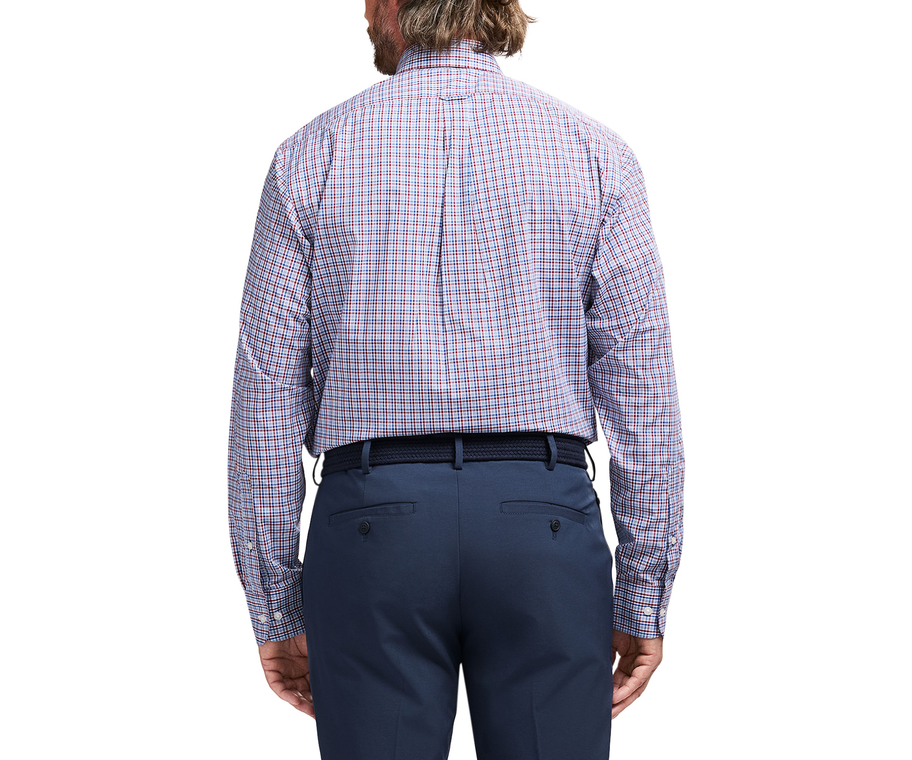 Long Sleeve All Over Stretch Regular Fit Button Down Shirt