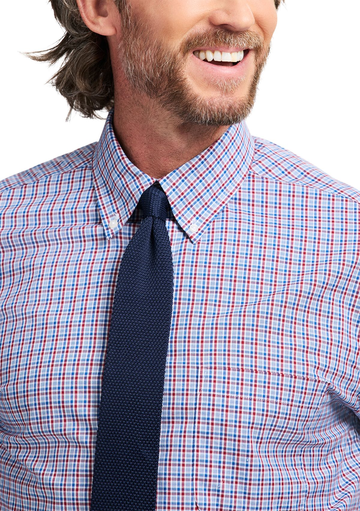 Long Sleeve All Over Stretch Regular Fit Button Down Shirt