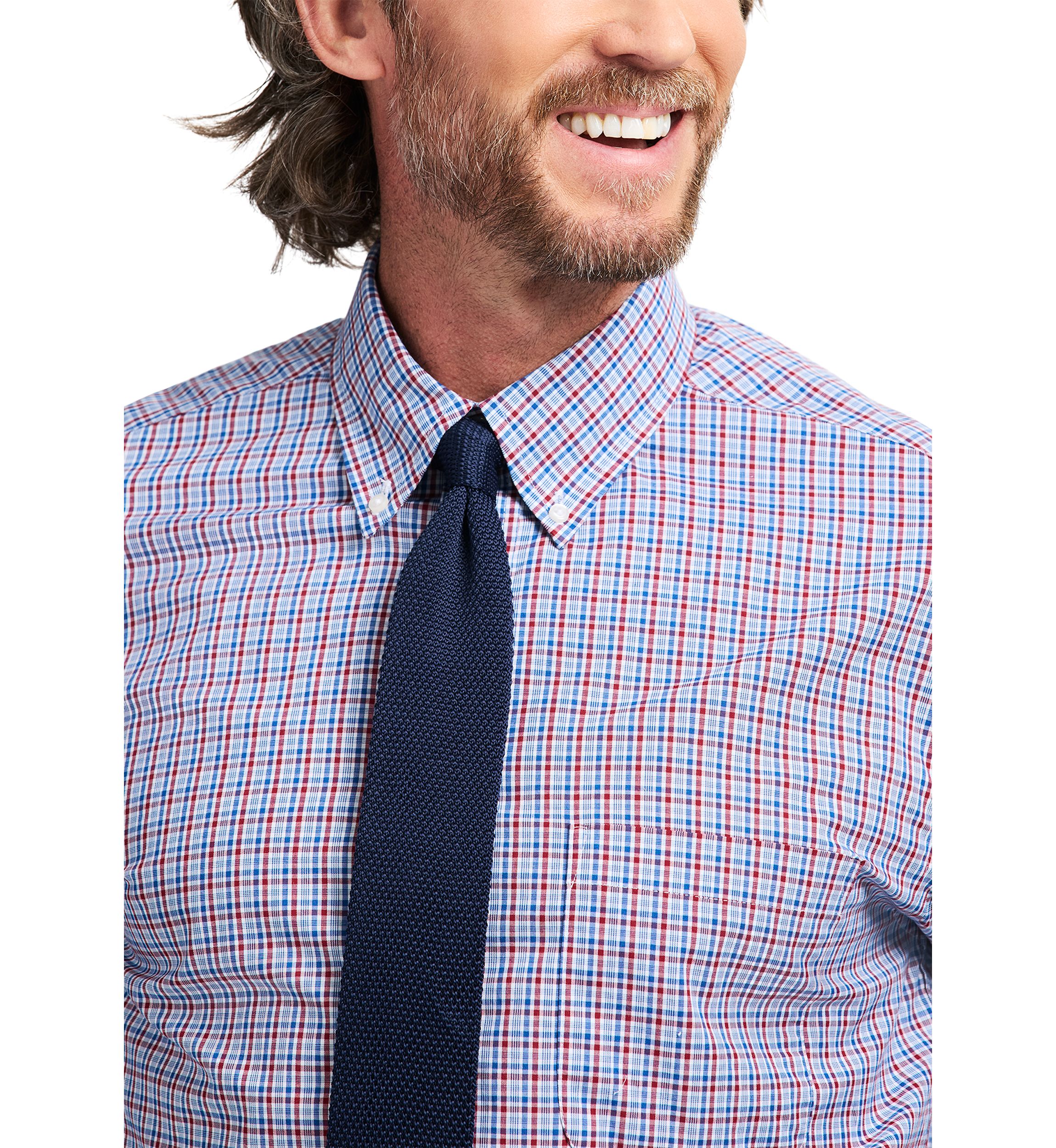 Long Sleeve All Over Stretch Regular Fit Button Down Shirt
