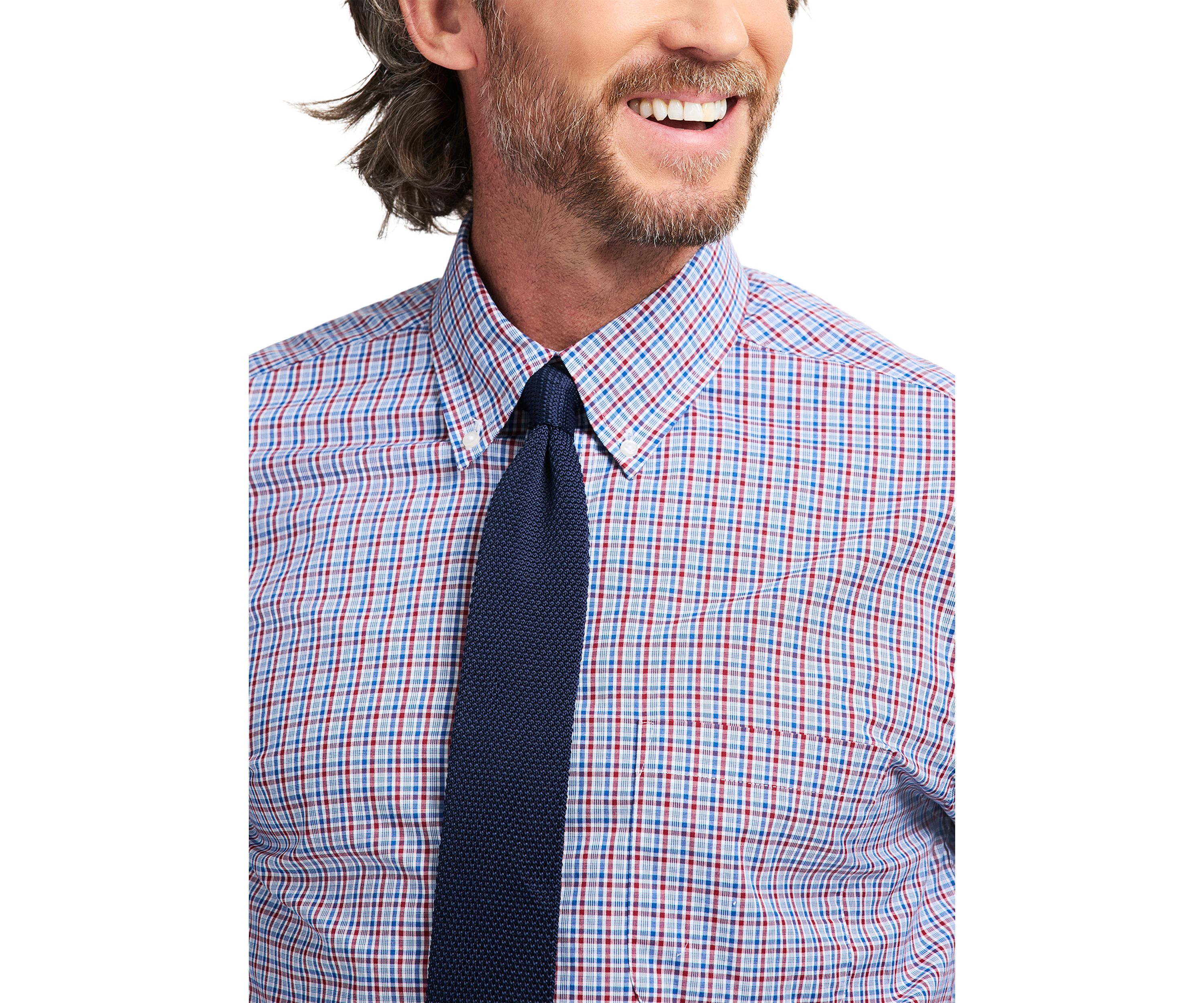 Long Sleeve All Over Stretch Regular Fit Button Down Shirt