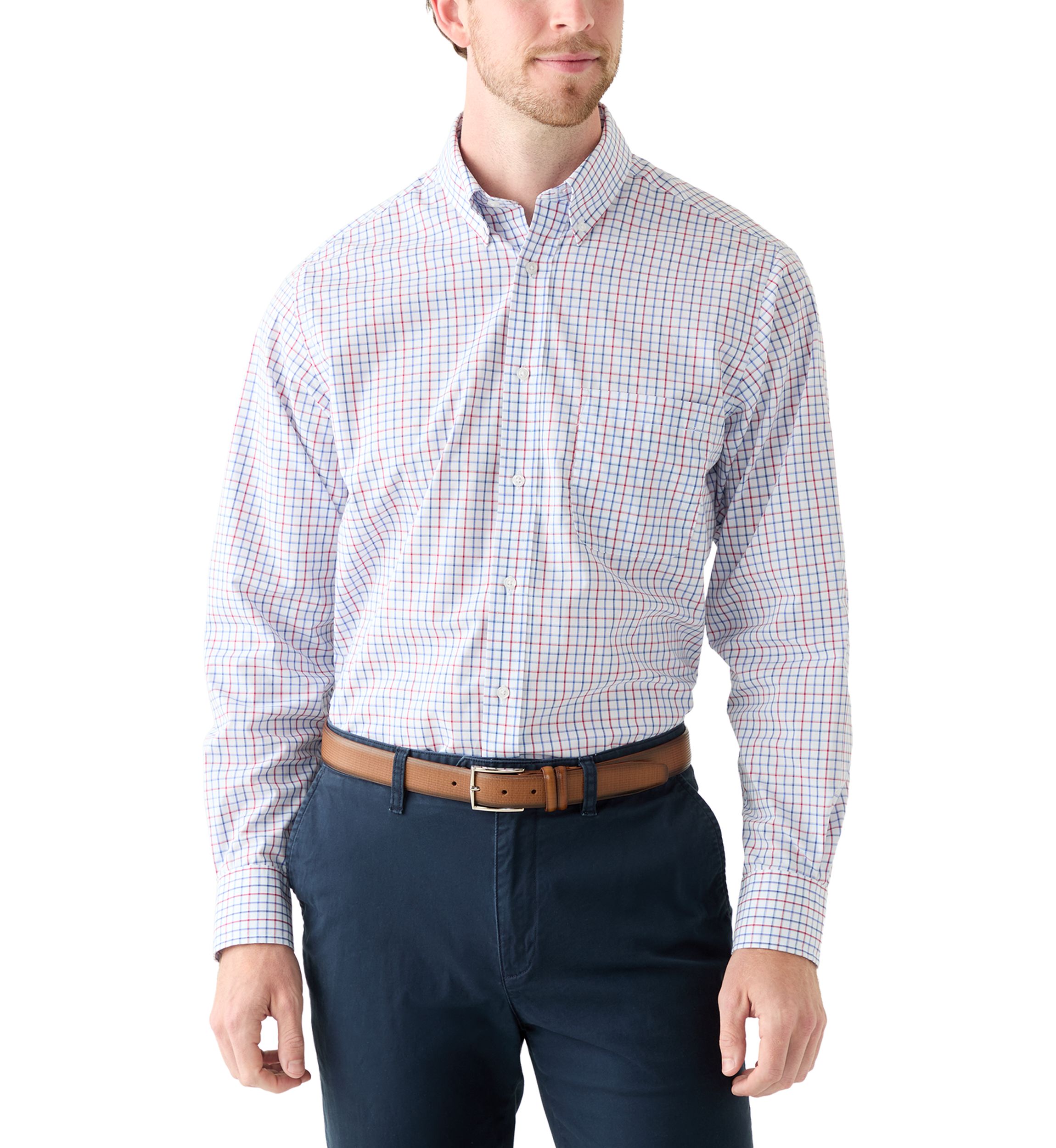Long Sleeve Tattersall Check Dress Shirt