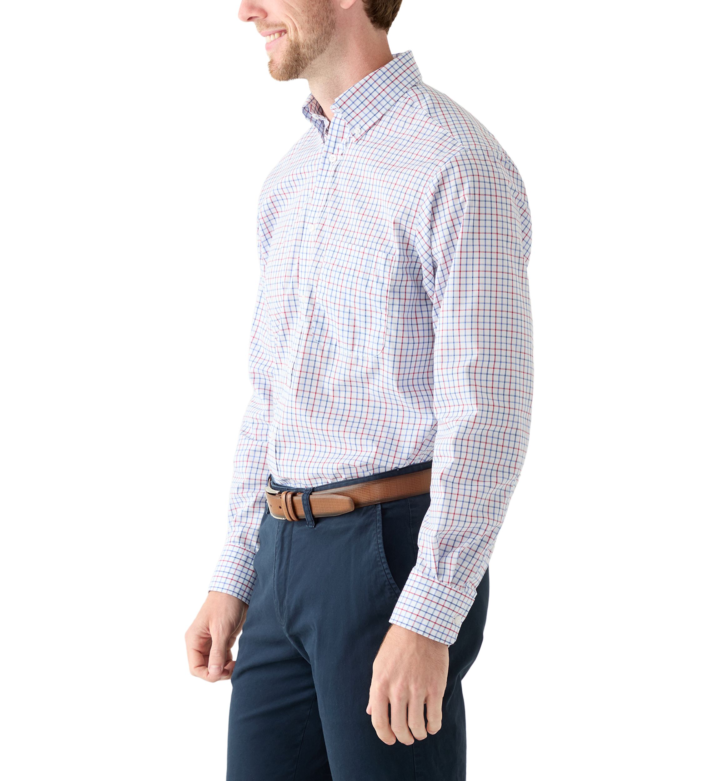 Long Sleeve Tattersall Check Dress Shirt