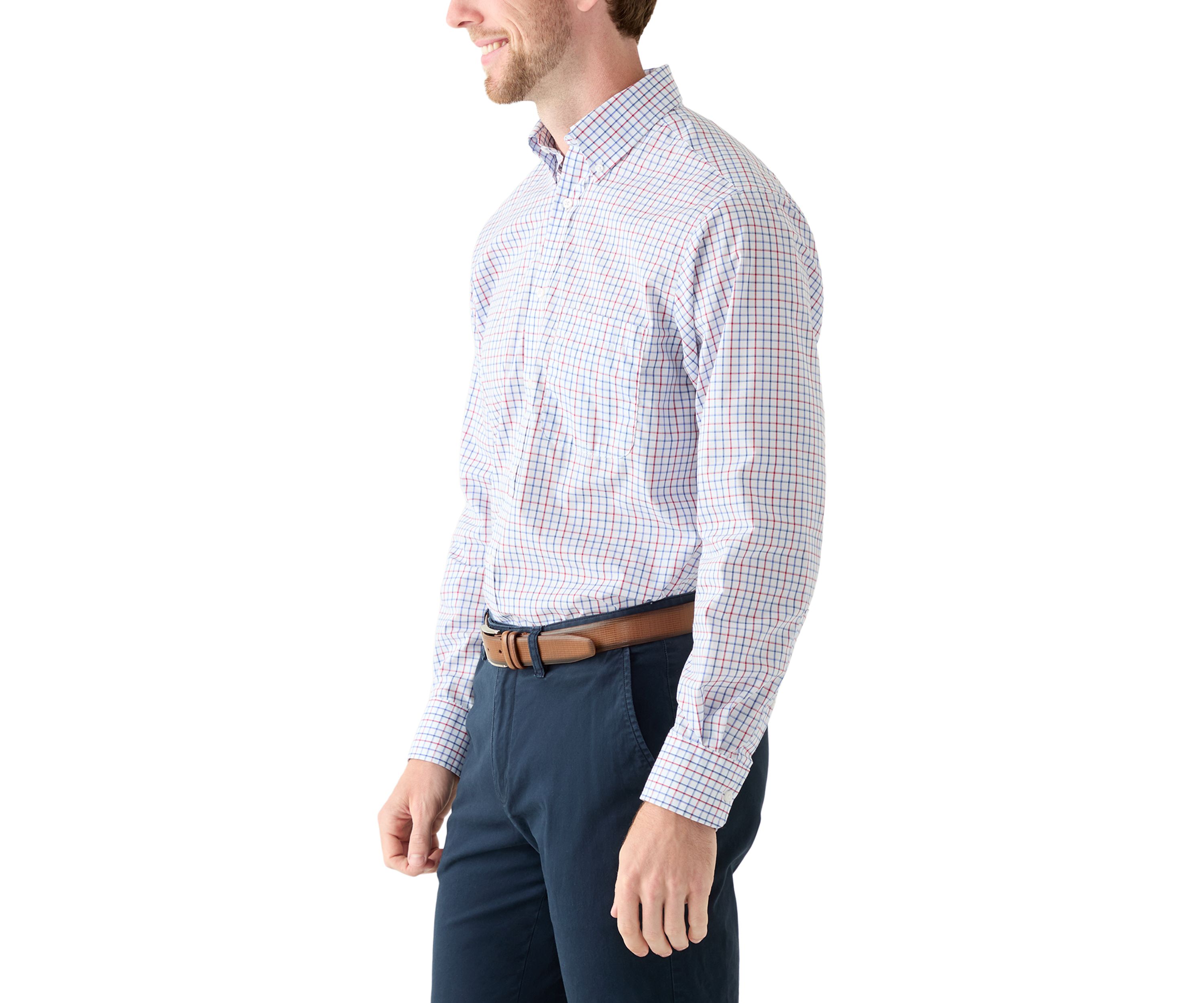 Long Sleeve Tattersall Check Dress Shirt
