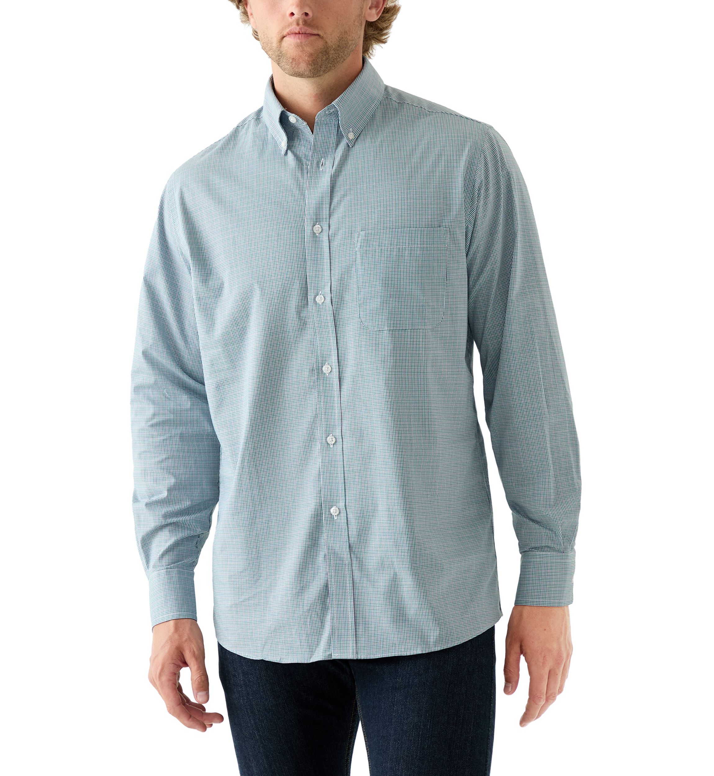 All-Over Stretch Regular Fit Button Down Shirt
