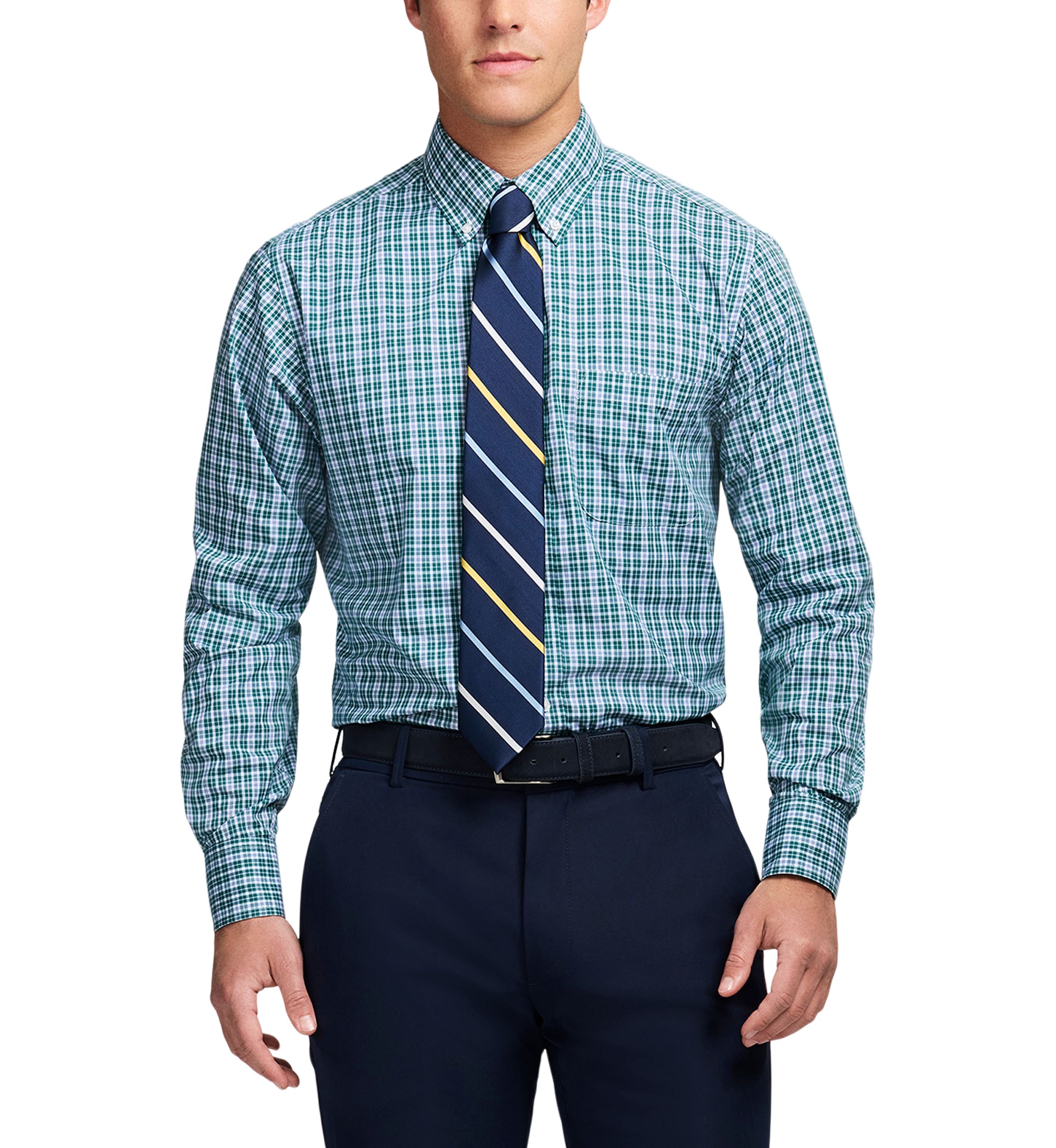 Long Sleeve All Over Stretch Regular Fit Button Down Shirt