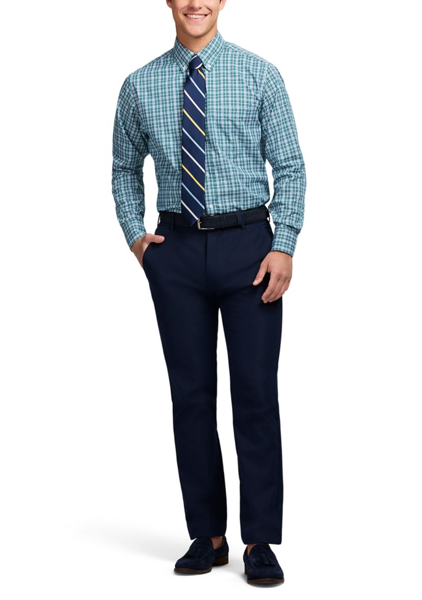 Long Sleeve All Over Stretch Regular Fit Button Down Shirt