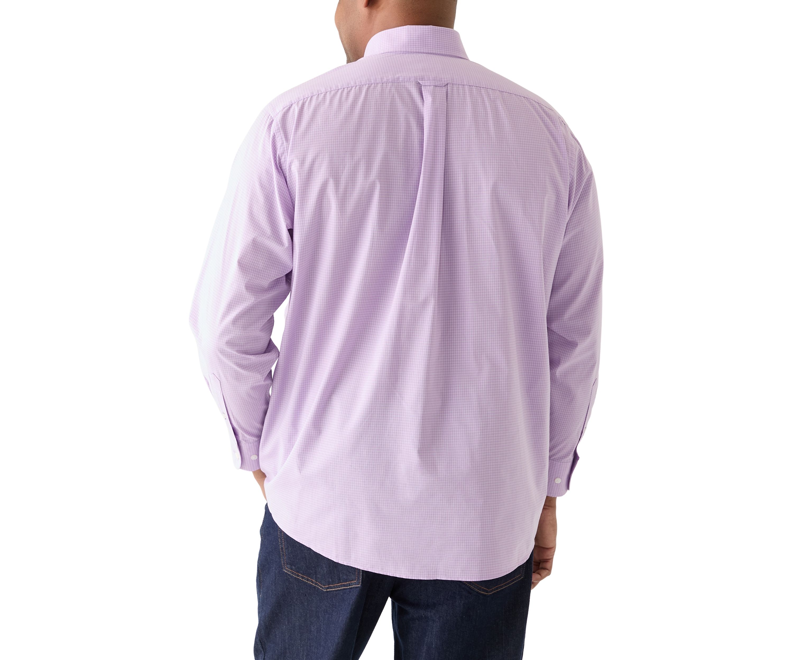 Big & Tall Long Sleeve Gingham Dress Shirt