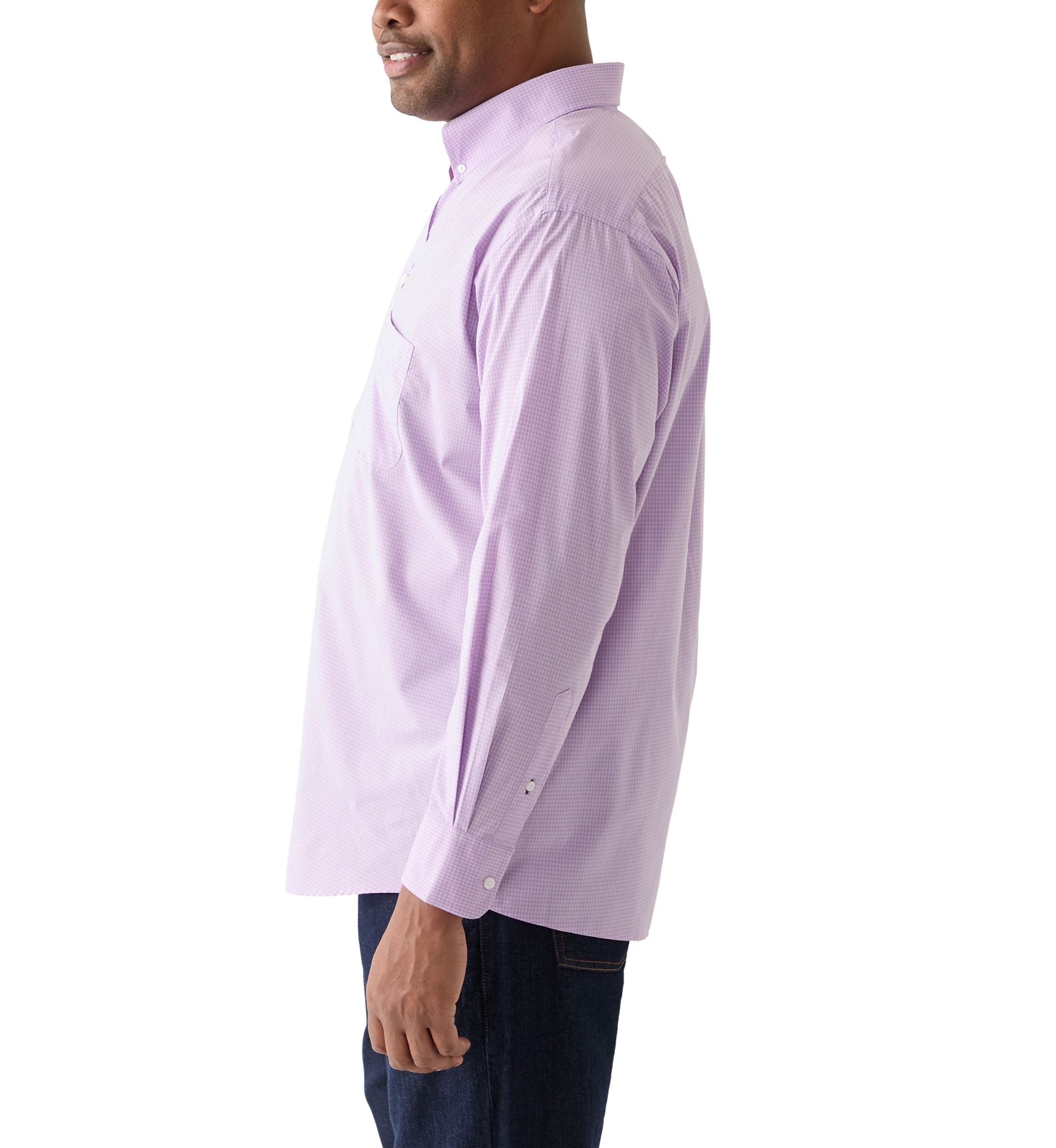 Big & Tall Long Sleeve Gingham Dress Shirt