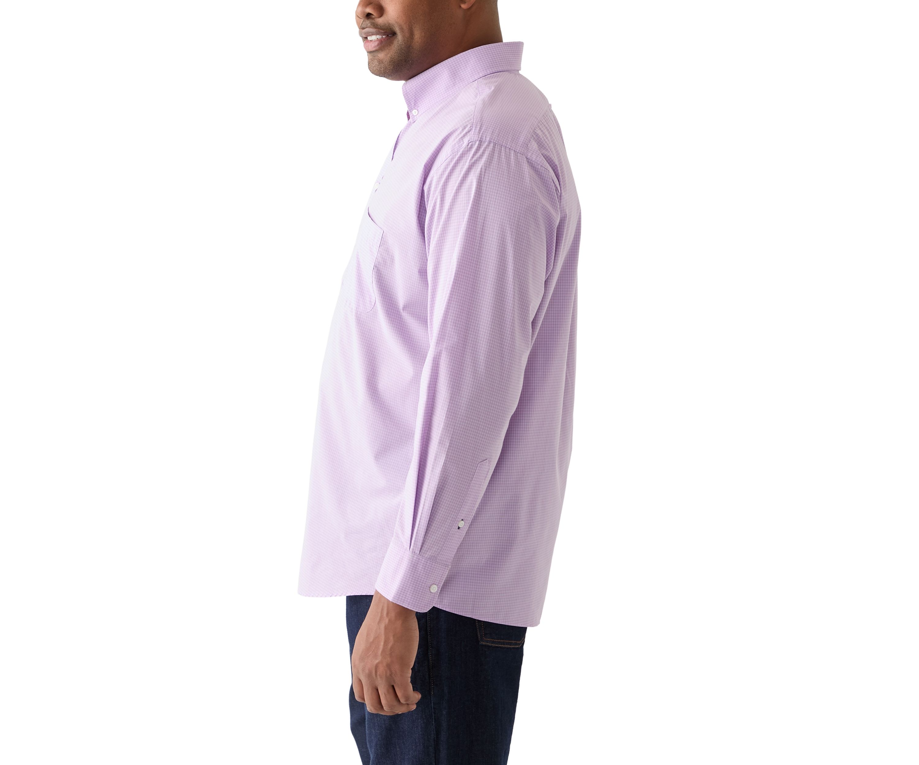 Big & Tall Long Sleeve Gingham Dress Shirt