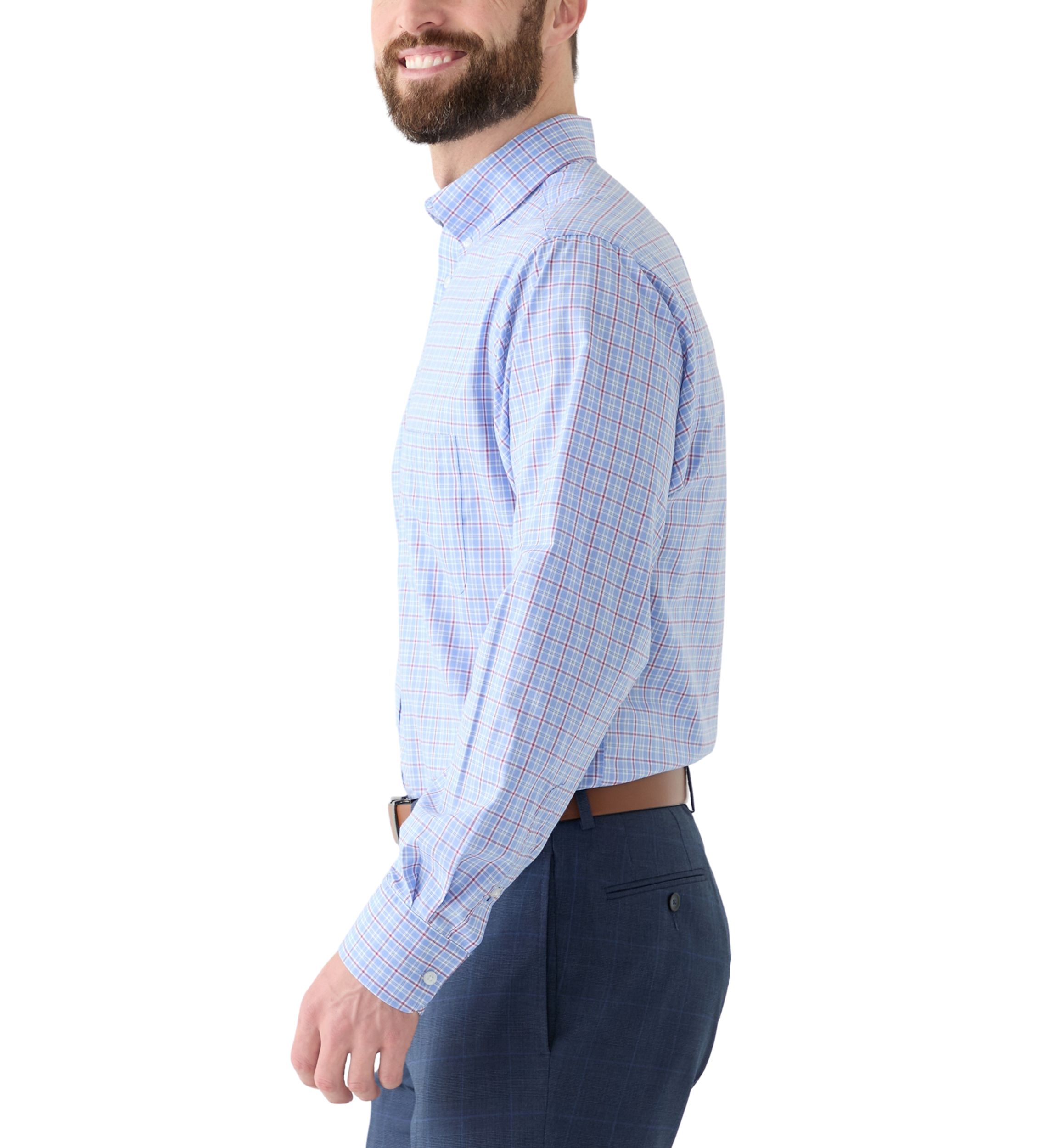 Regular Fit All Over Stretch Dress Shirt