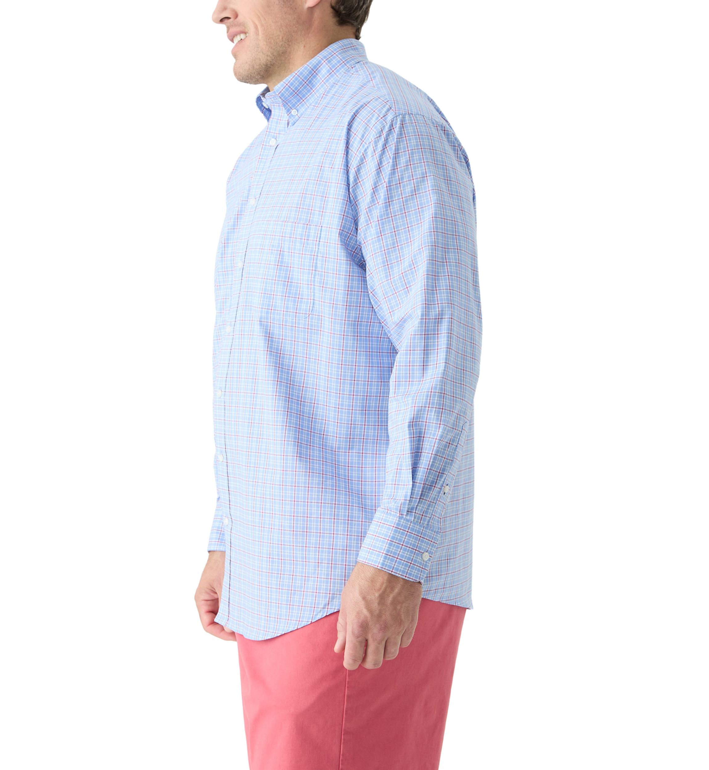 Big & Tall Long Sleeve Plaid Dress Shirt