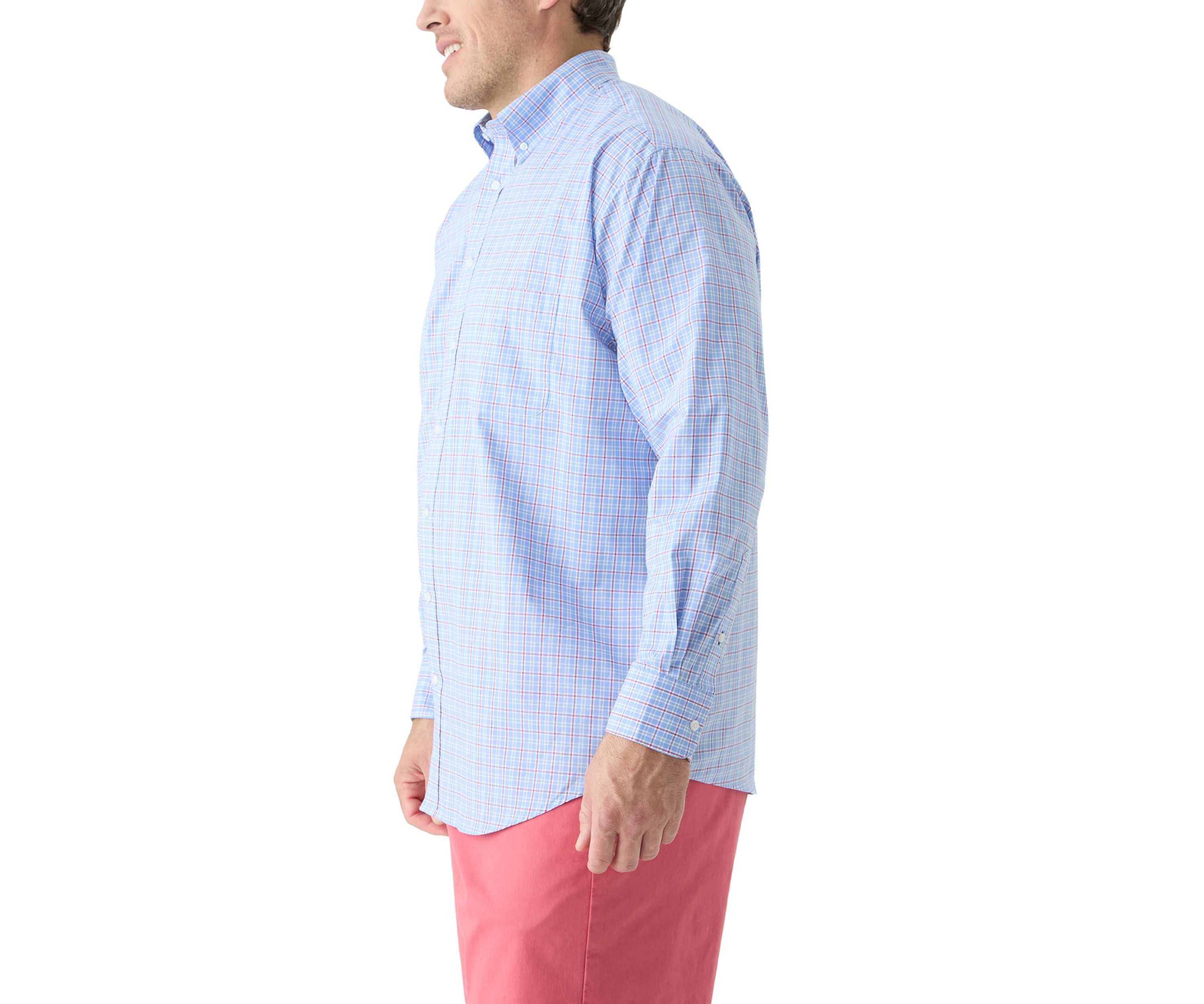 Big & Tall Long Sleeve Plaid Dress Shirt