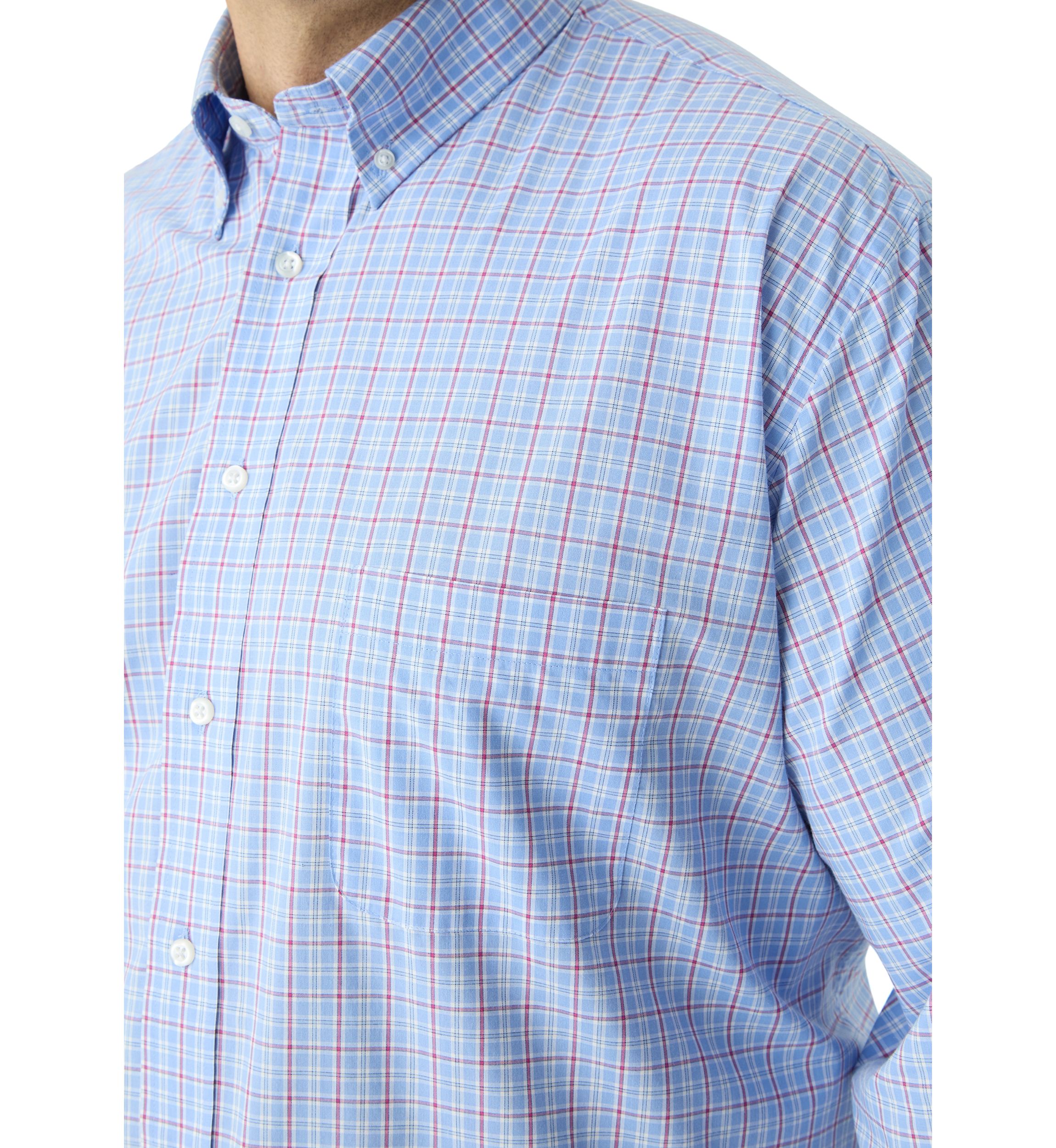 Big & Tall Long Sleeve Plaid Dress Shirt