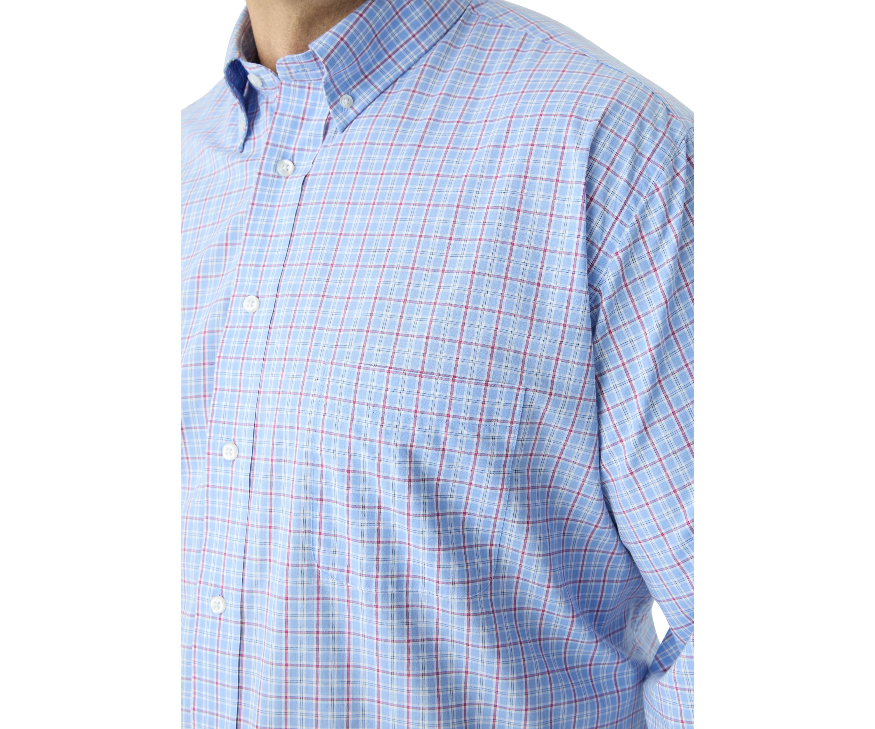 Big & Tall Long Sleeve Plaid Dress Shirt