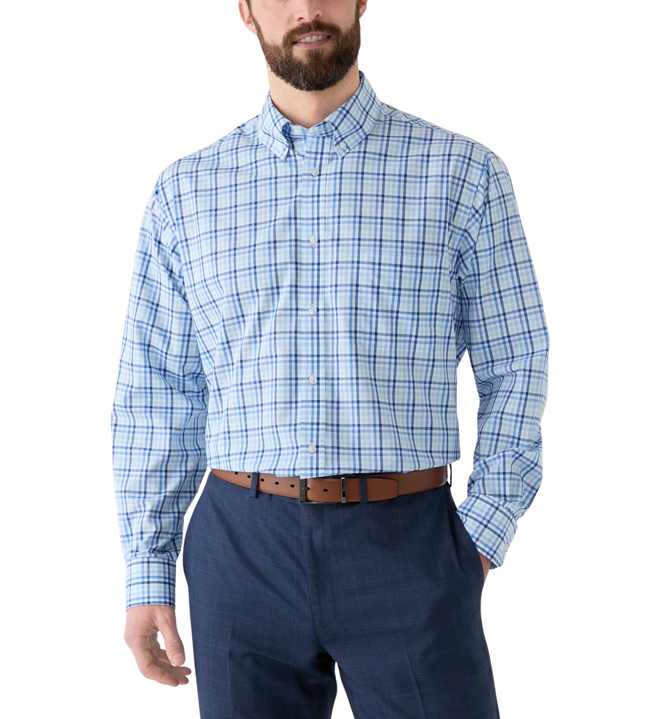 Regular Fit All Over Stretch Dress Shirt